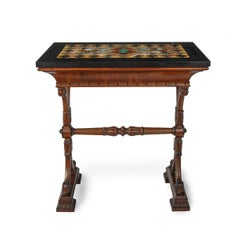 A fine Derbyshire black marble end support specimen table