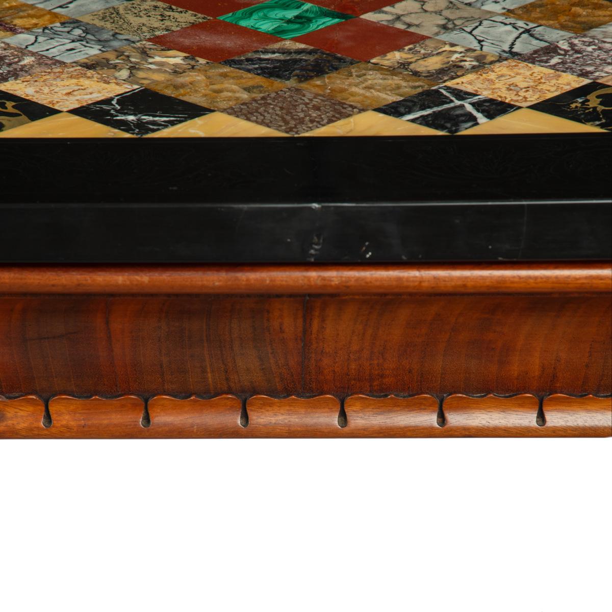 19th Century A fine Derbyshire black marble end support specimen table For Sale