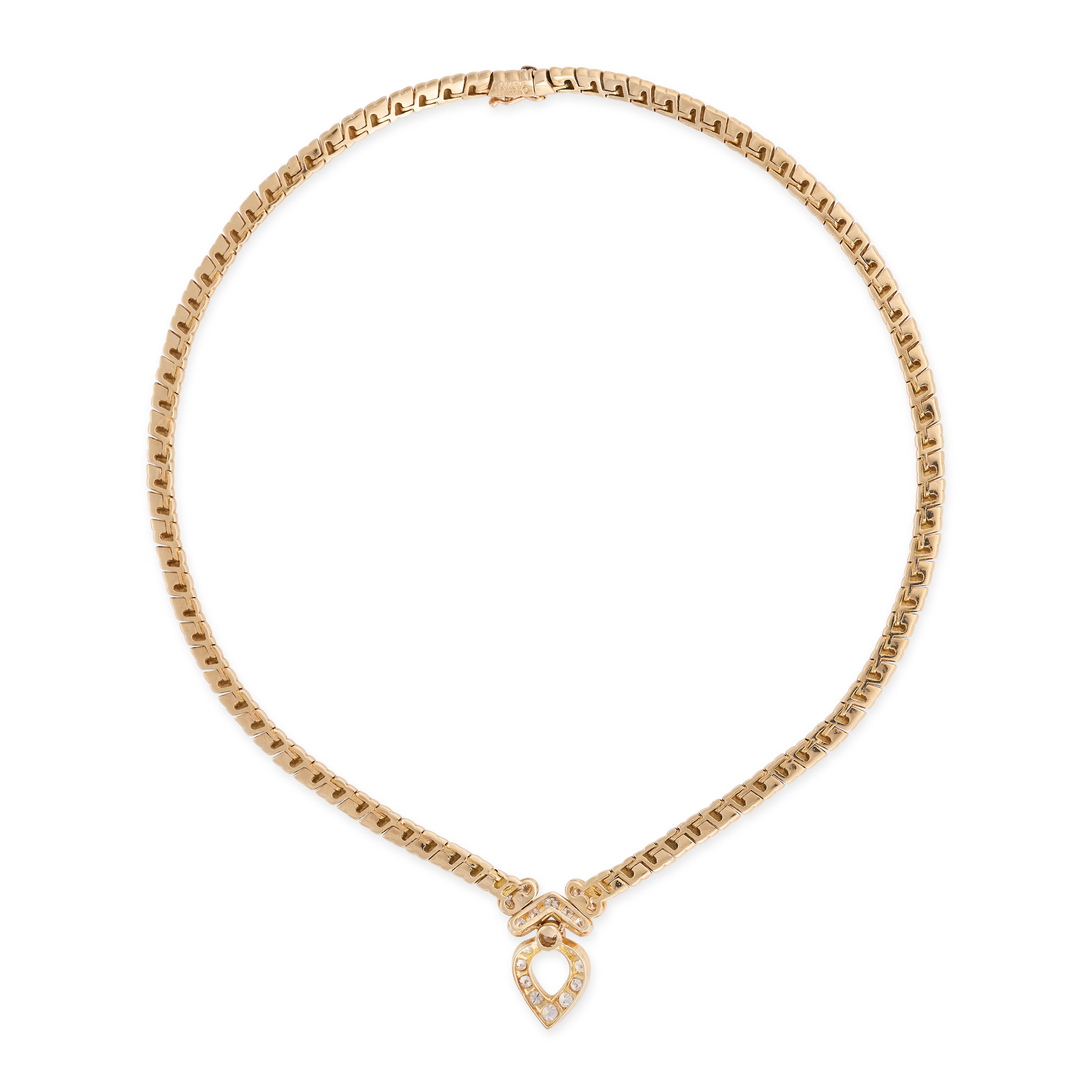 Brilliant Cut A fine diamond pendant necklace by Van Cleef and Arpels For Sale