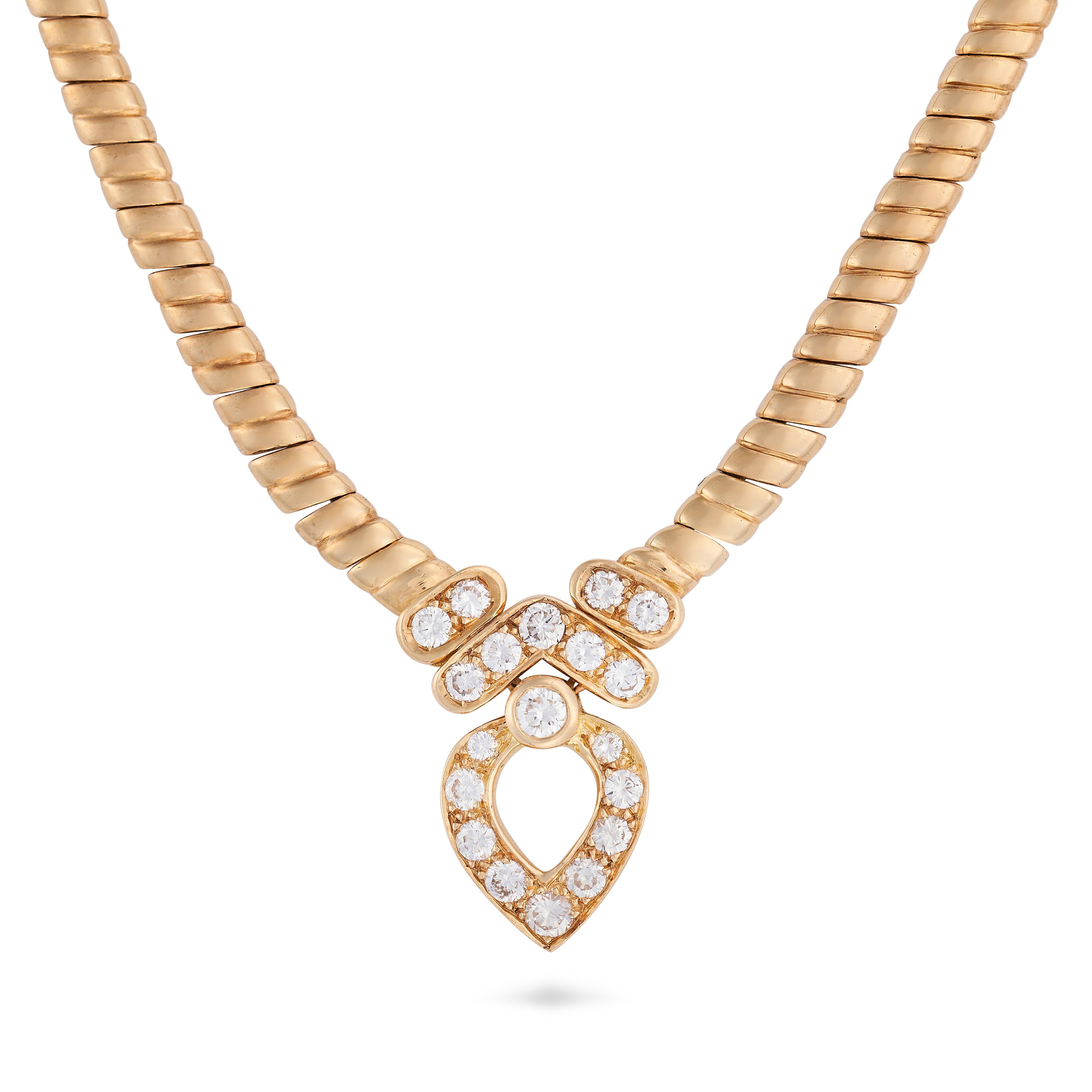 A fine diamond pendant necklace by Van Cleef and Arpels In Good Condition For Sale In New York, NY