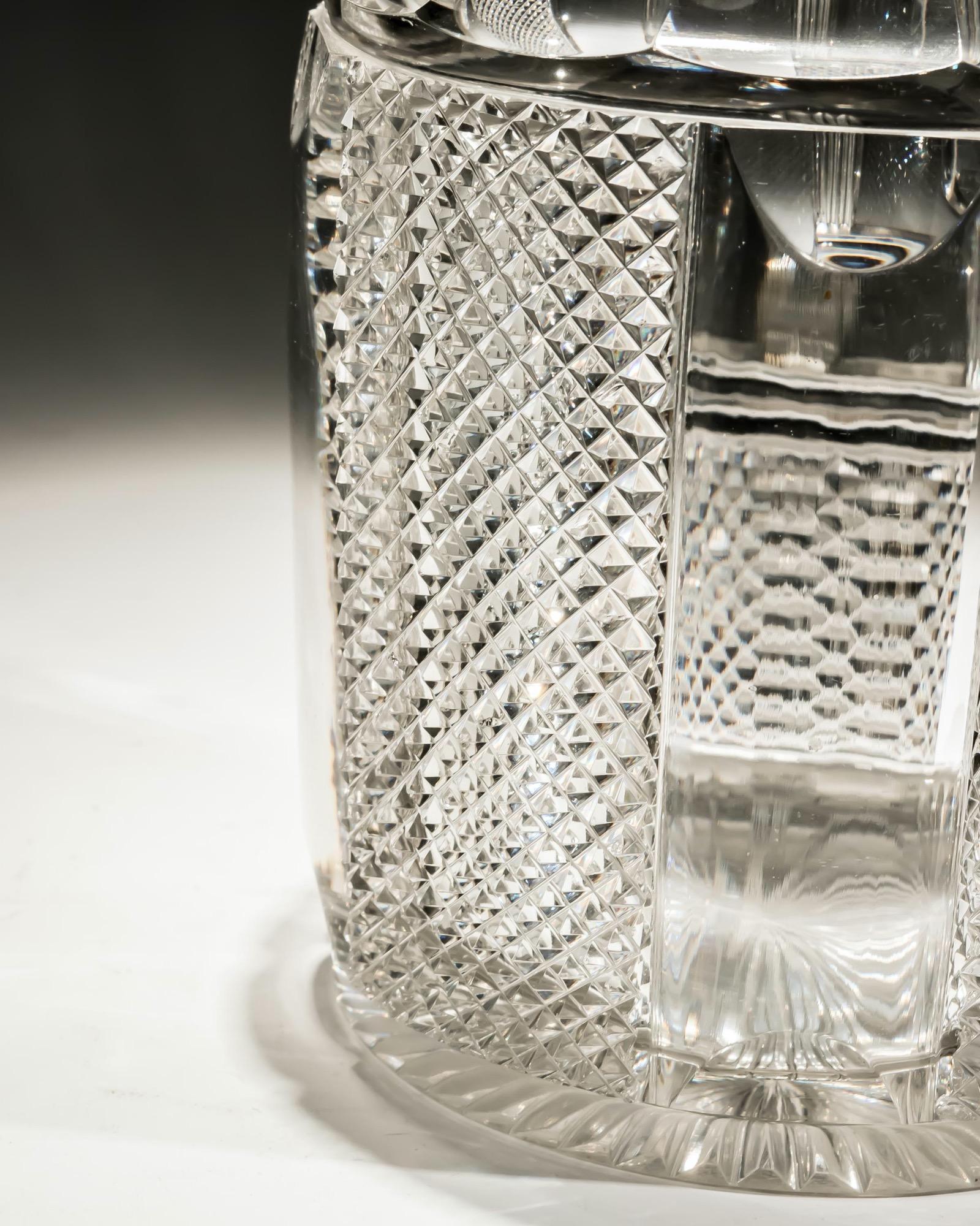 Jarra de clarete de la Regencia con diamantes finos y talla de pilar en Bueno estado para la venta en Steyning, West sussex