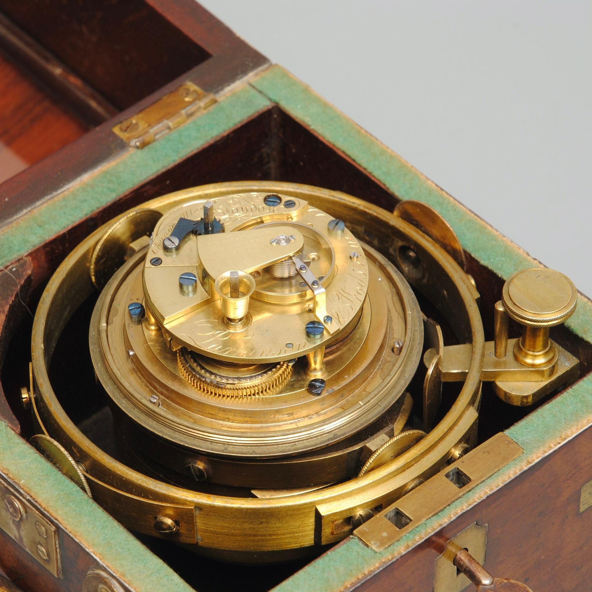 Brass A Fine Early 19th Century Marine Chronometer By Parkinson And Frodsham For Sale