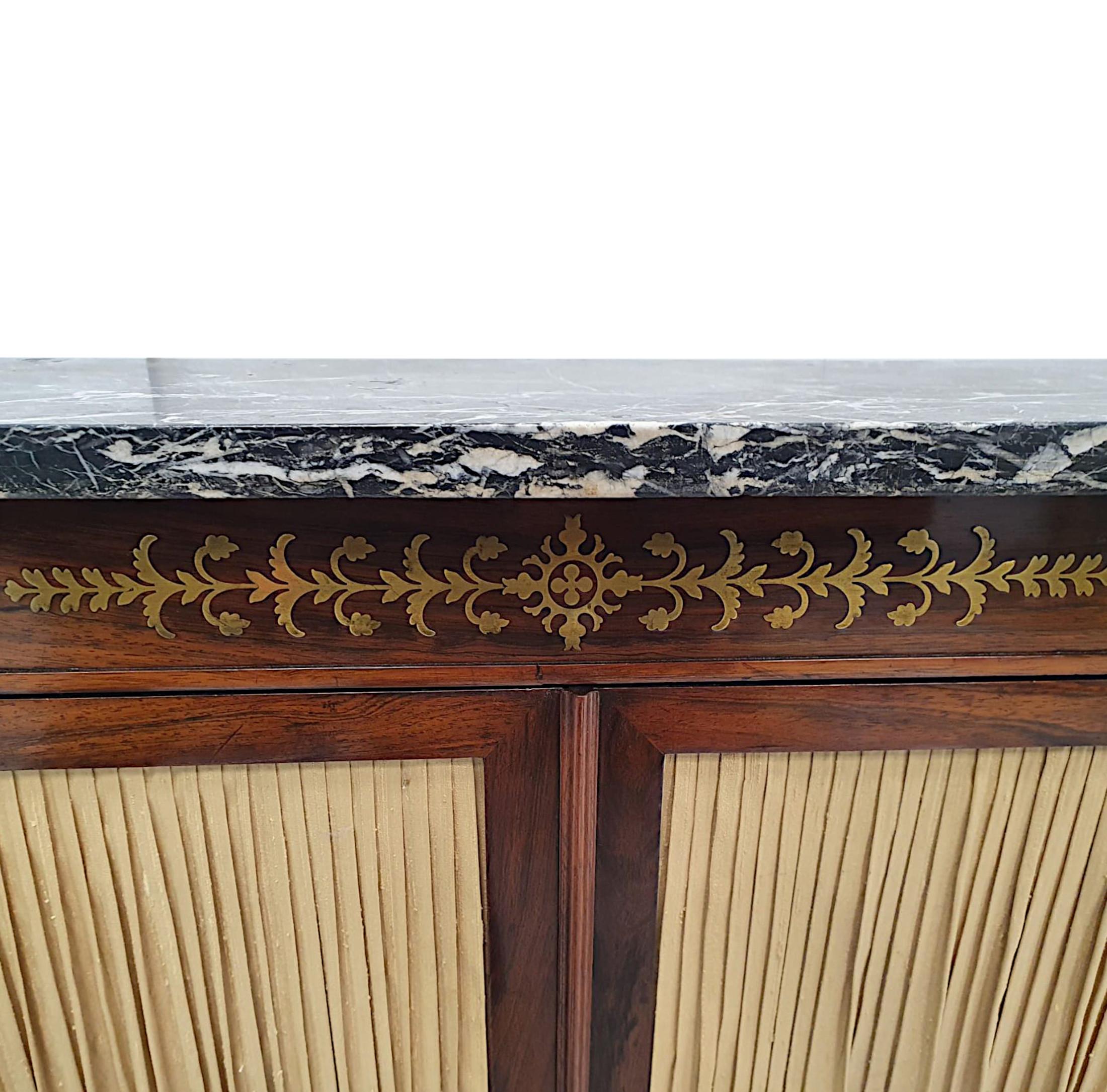 Fine, Early 19th Century, Regency Marble Top Side Cabinet In Good Condition For Sale In Dublin, IE