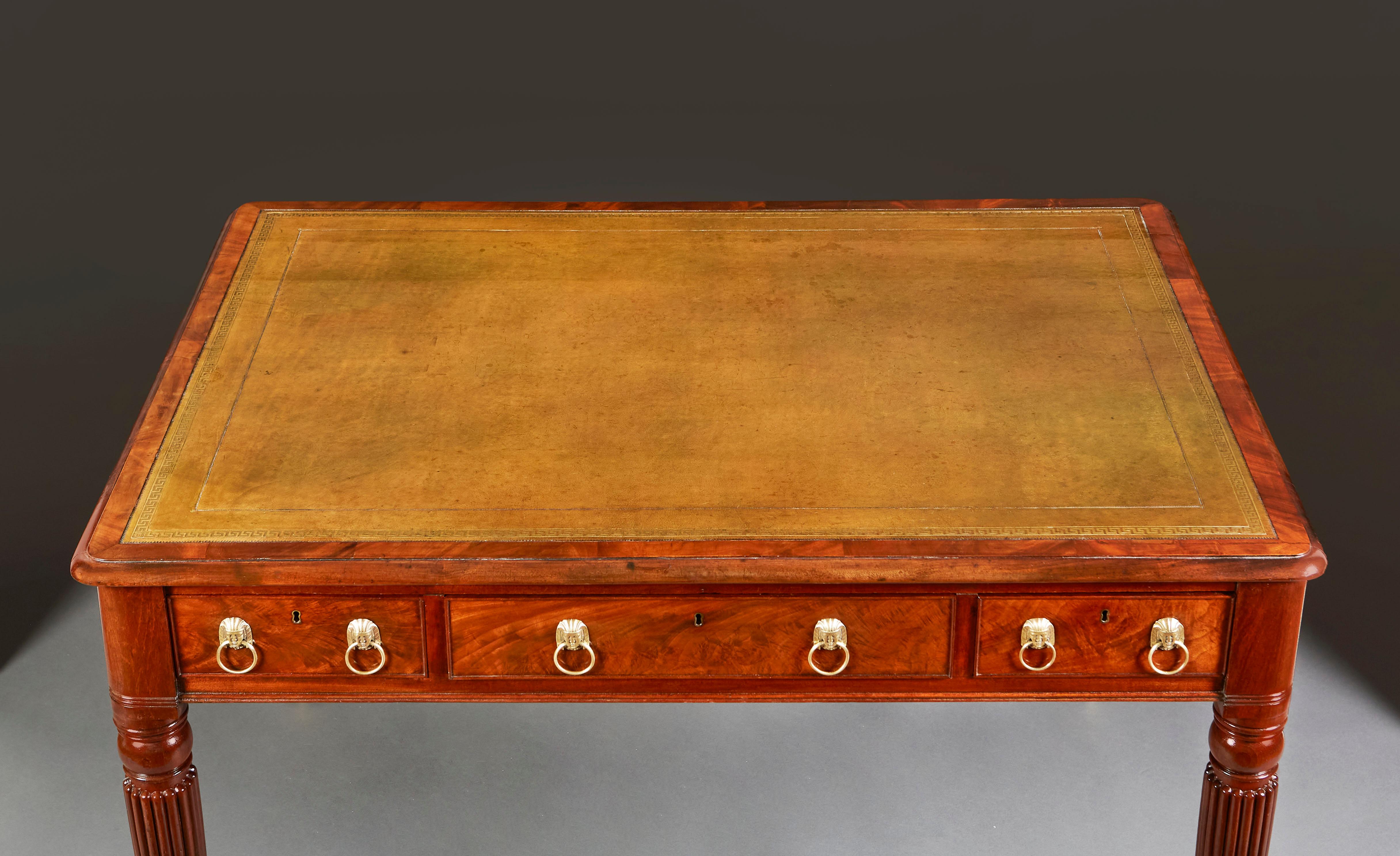 Schreibtisch mit Gillows, gestempelt, frühes 19. Jahrhundert im Zustand „Gut“ im Angebot in London, GB