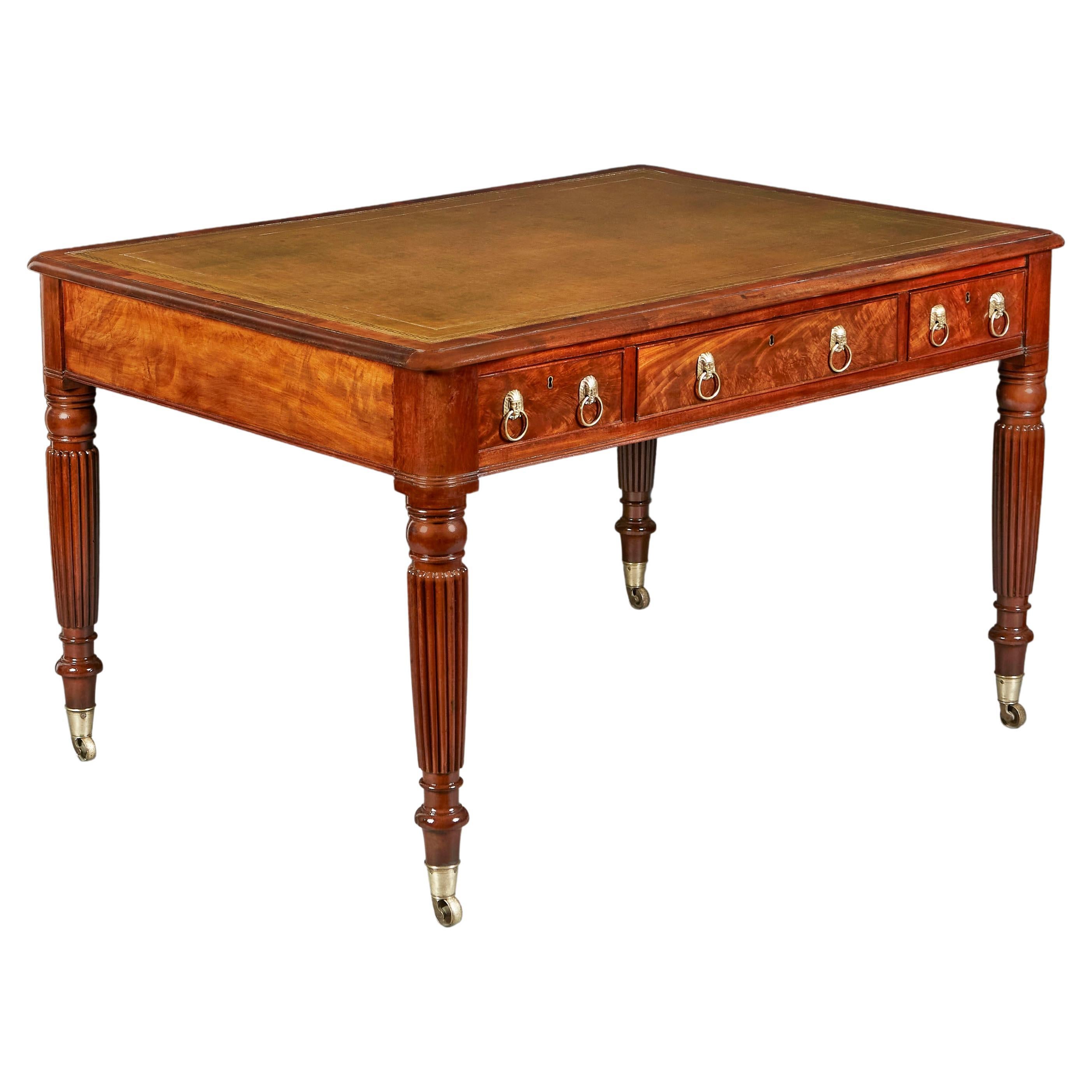 Fine Early 19th Century Writing Table Stamped Gillows