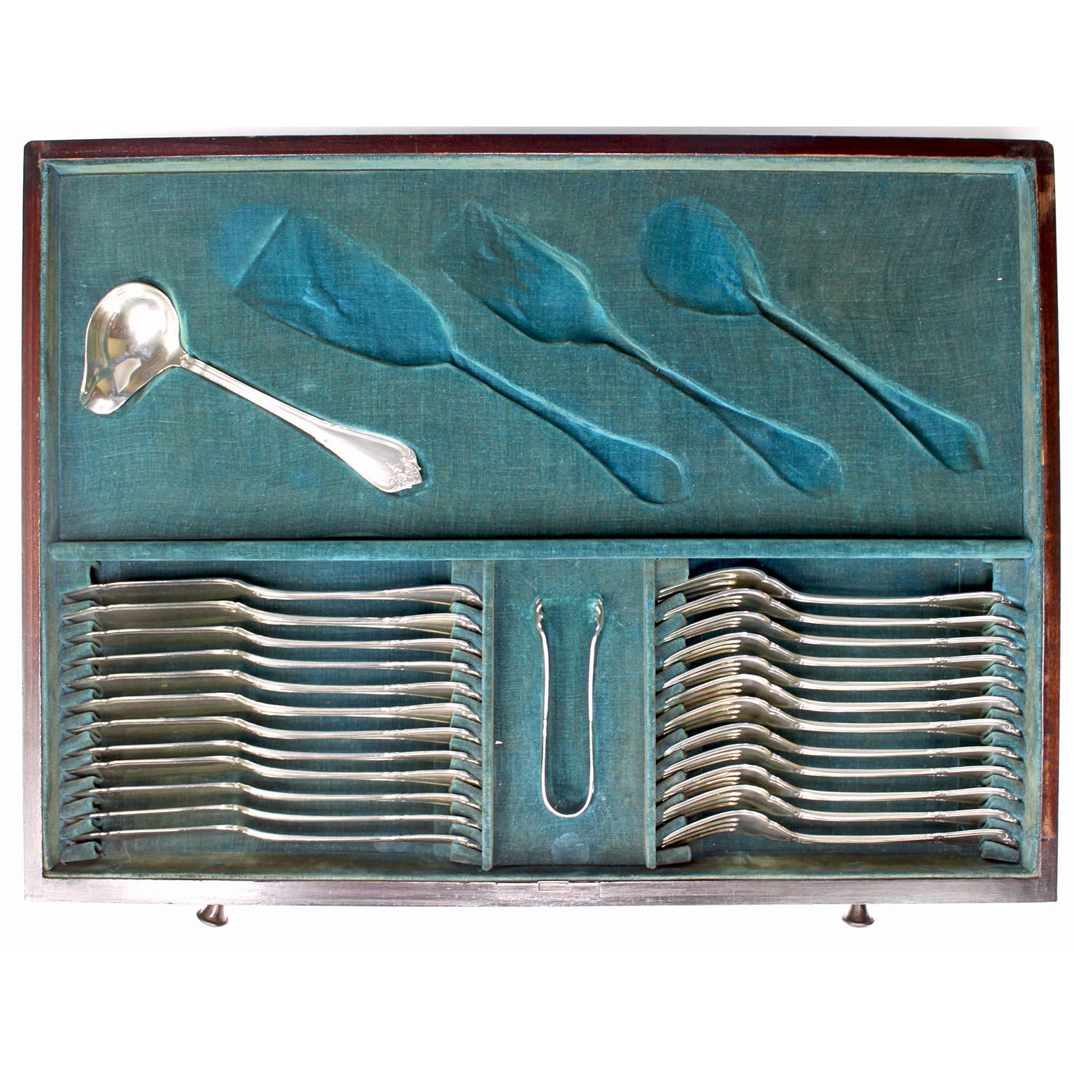 A Fine Early 20th Century 152 Piece Austrian Flatware Set by Berndorf Alpacca For Sale 6