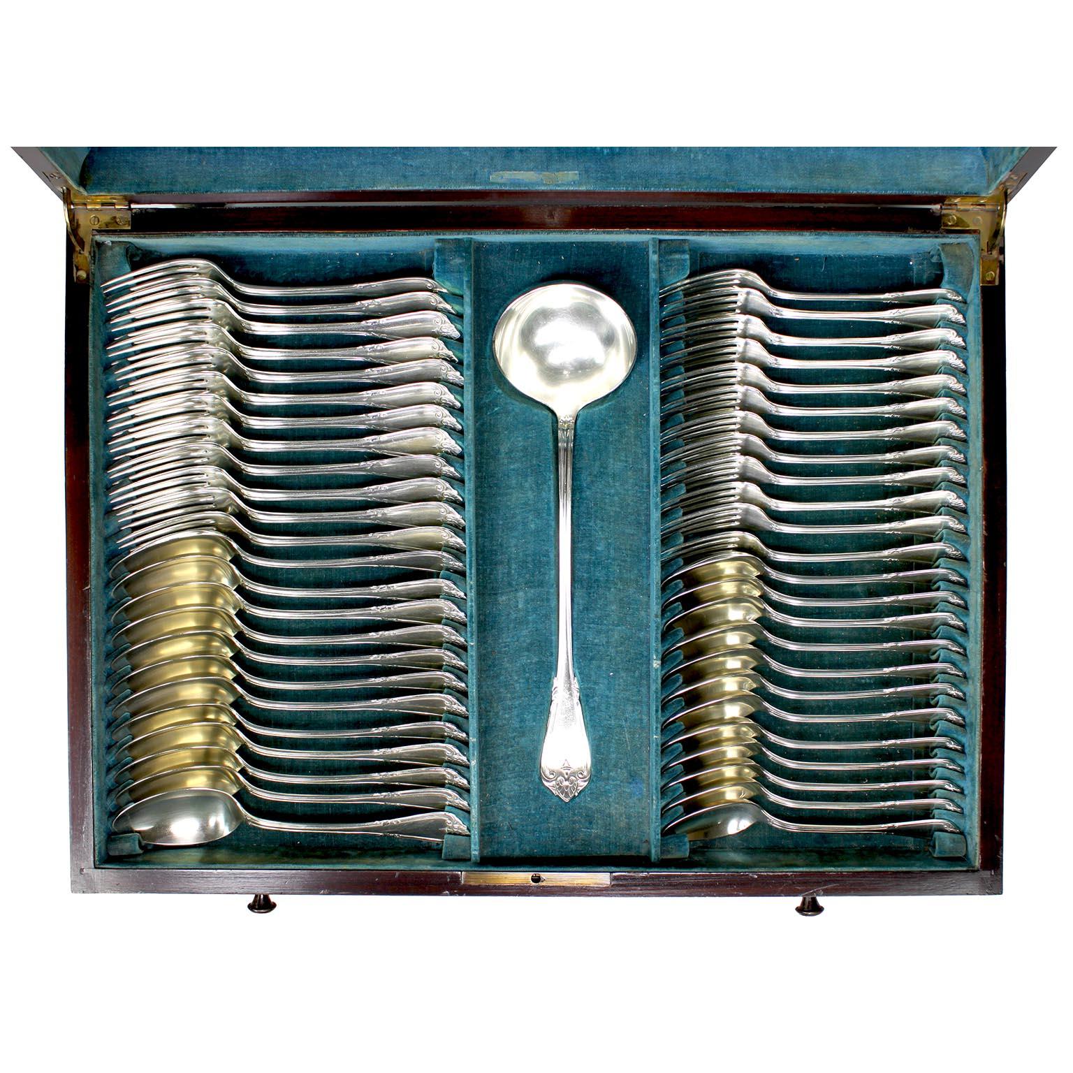 A Fine Early 20th Century 152 Piece Austrian Flatware Set by Berndorf Alpacca For Sale 8