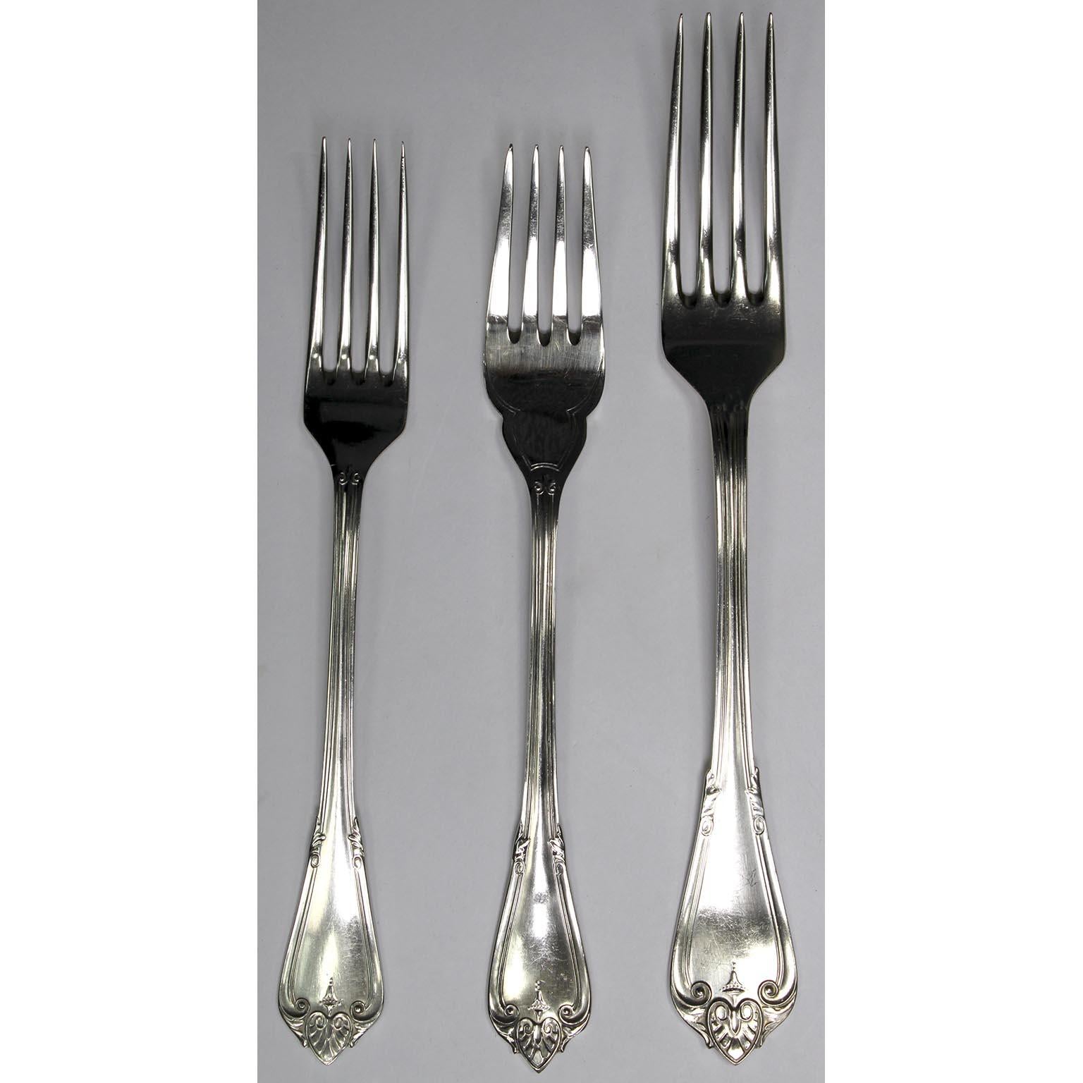 A Fine Early 20th Century 152 Piece Austrian Flatware Set by Berndorf Alpacca For Sale 1