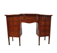 a Fine Edwardian Inlaid Serpentine Sideboard