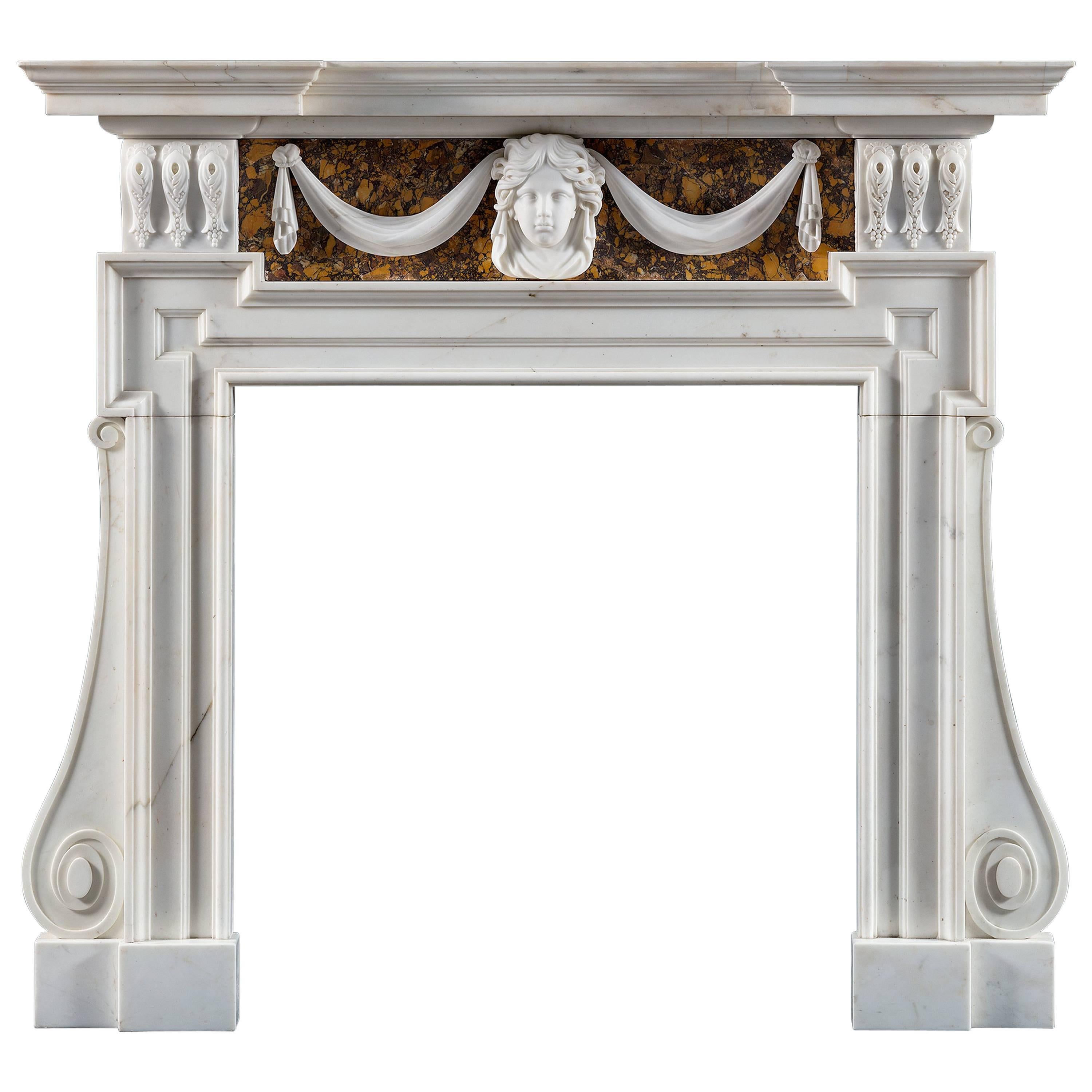 A Fine Eighteenth Century Palladian Fireplace after a Design by Inigo Jones