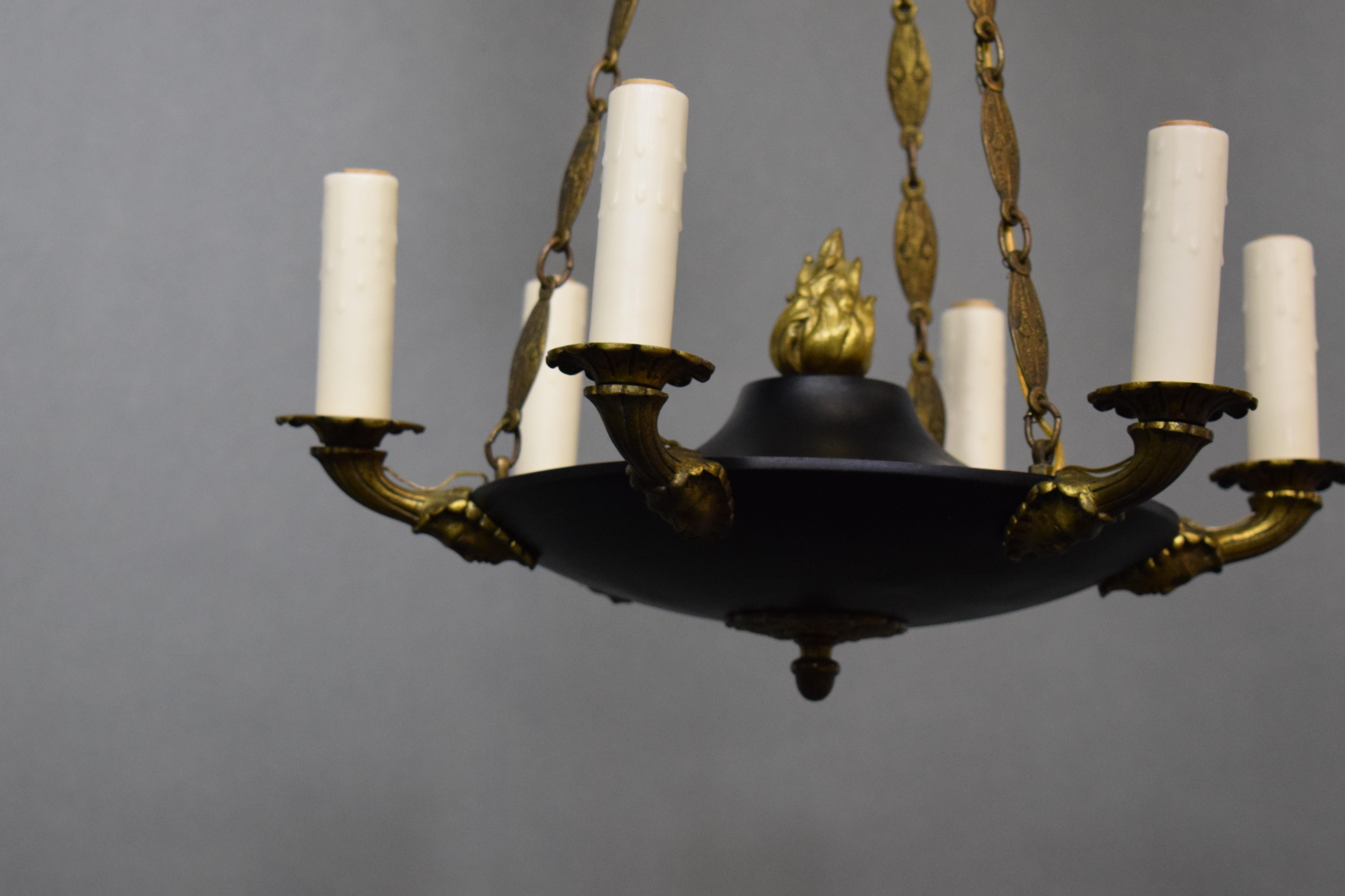 Fine and Elegant Empire Style Chandelier, France, circa 1910, 6 Lights 3