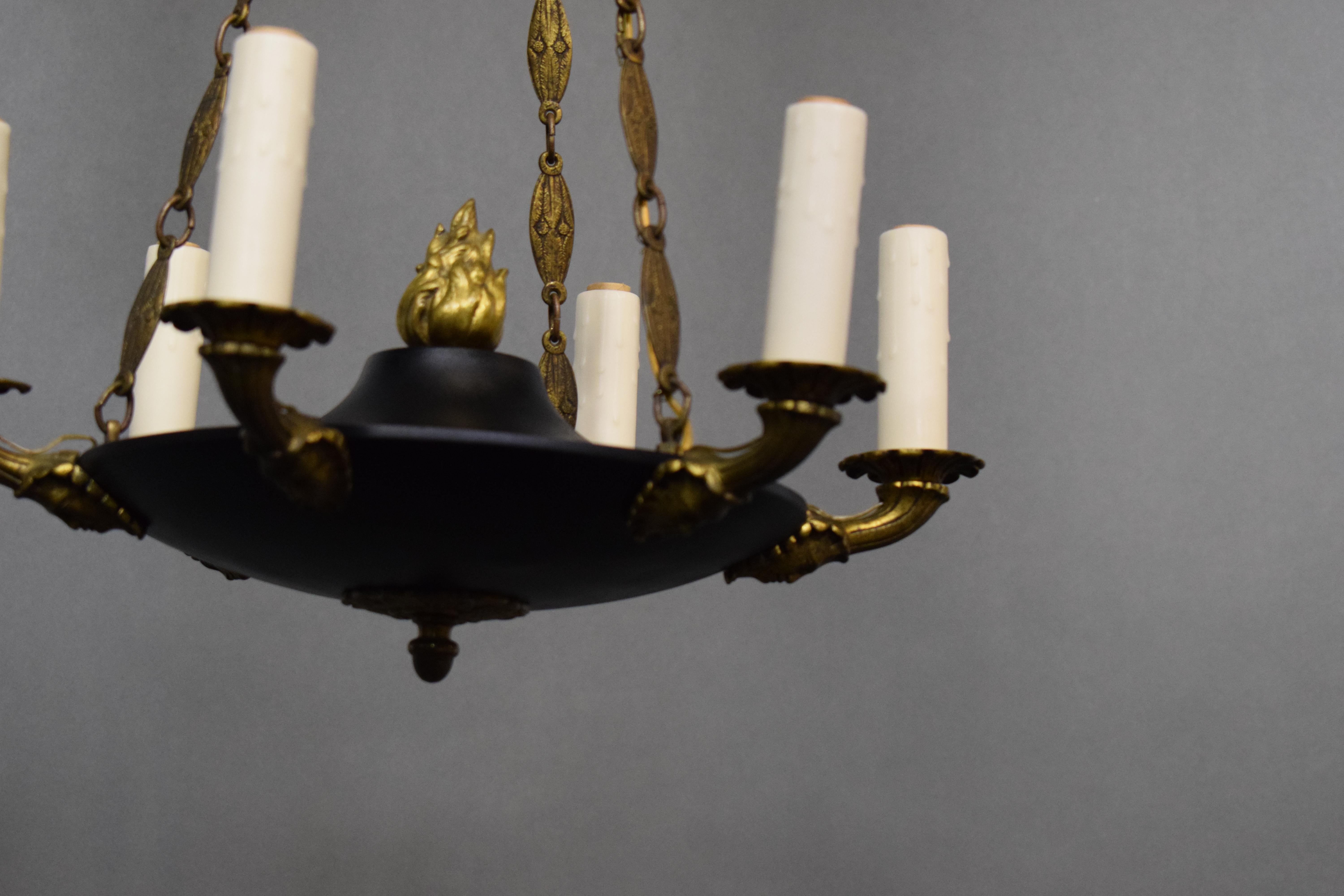 Fine and Elegant Empire Style Chandelier, France, circa 1910, 6 Lights 4
