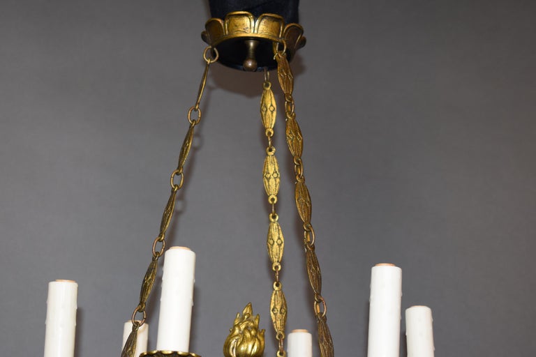 Fine and Elegant Empire Style Chandelier, France, circa 1910, 6 Lights 2