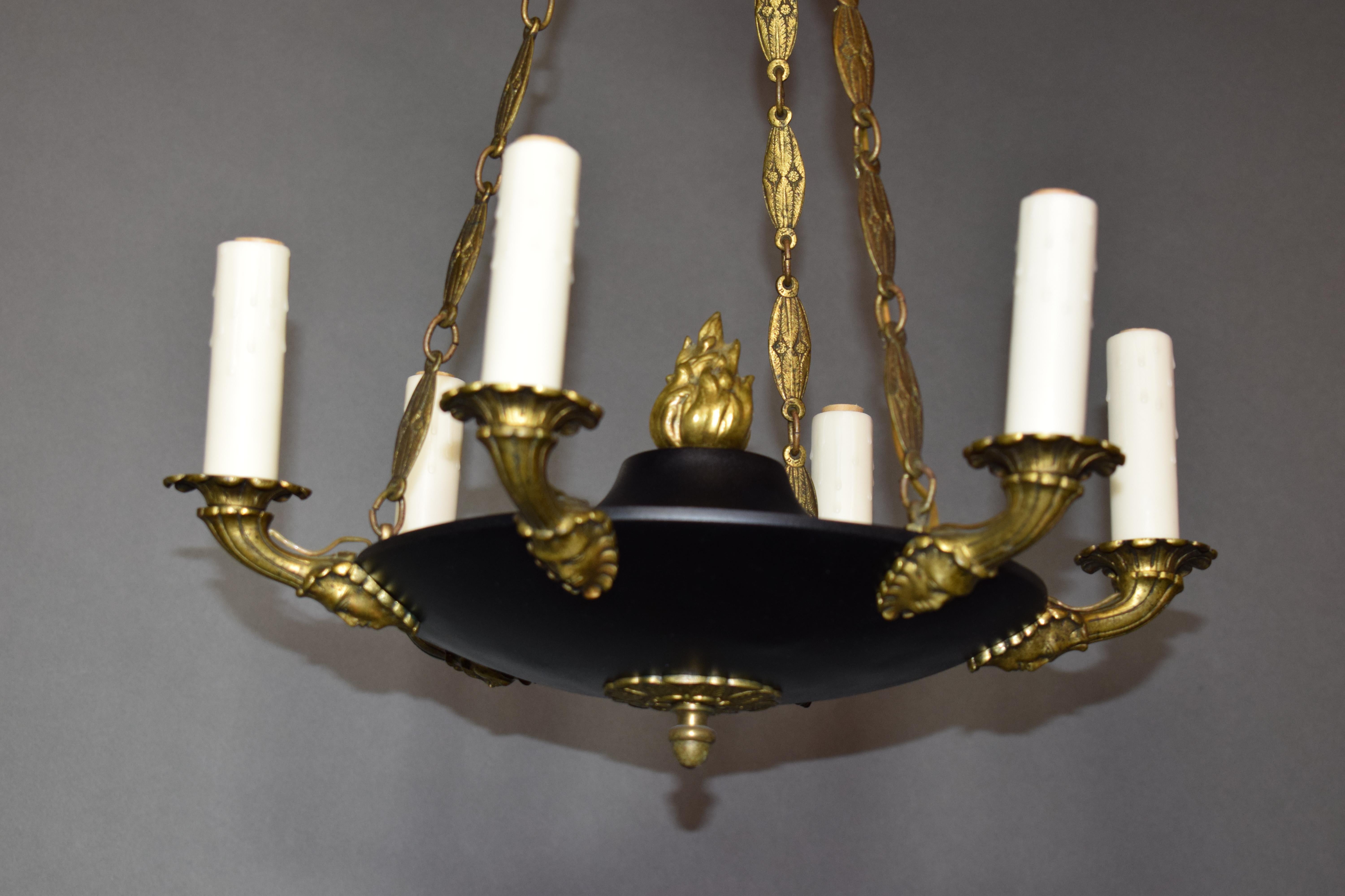 Fine and Elegant Empire Style Chandelier, France, circa 1910, 6 Lights 1