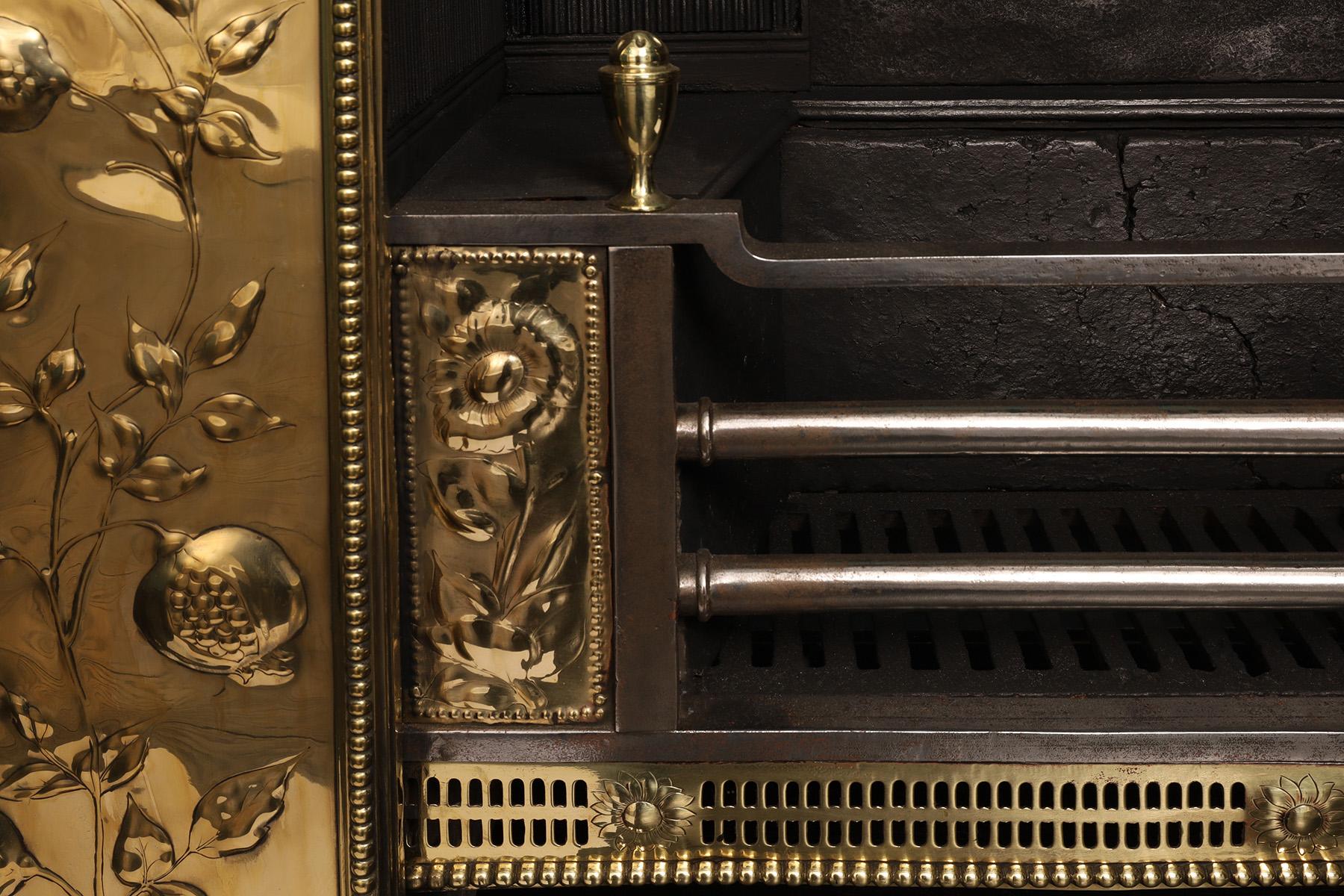 William IV A Fine English Ornate Brass Register Grate