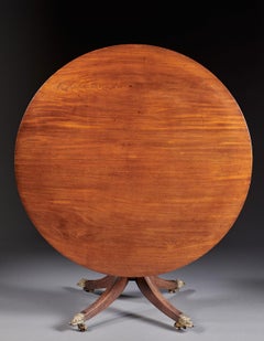 Fine English Sheraton Period Round Breakfast Table, Circa 1790