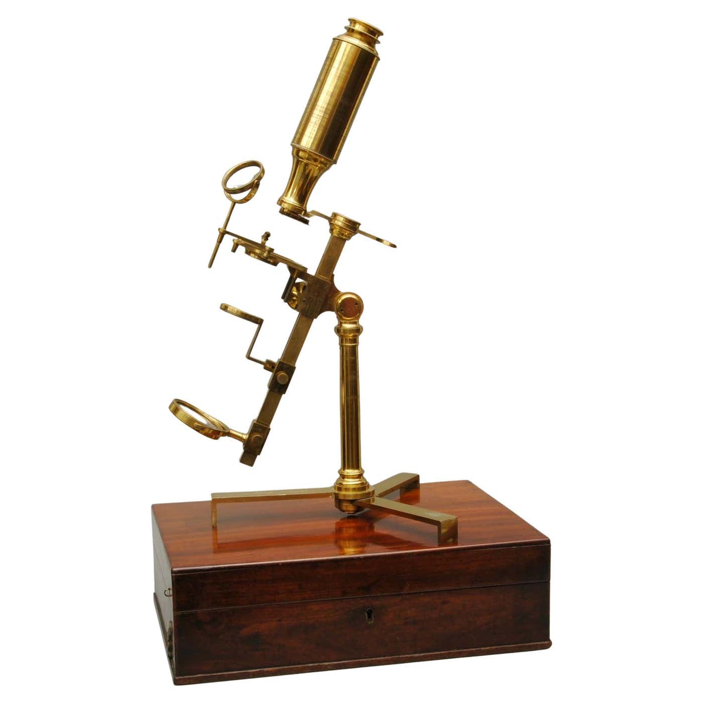 Improved Microscope Fine Example of a Jones Most Improved Microscope by Dolland For Sale at ...