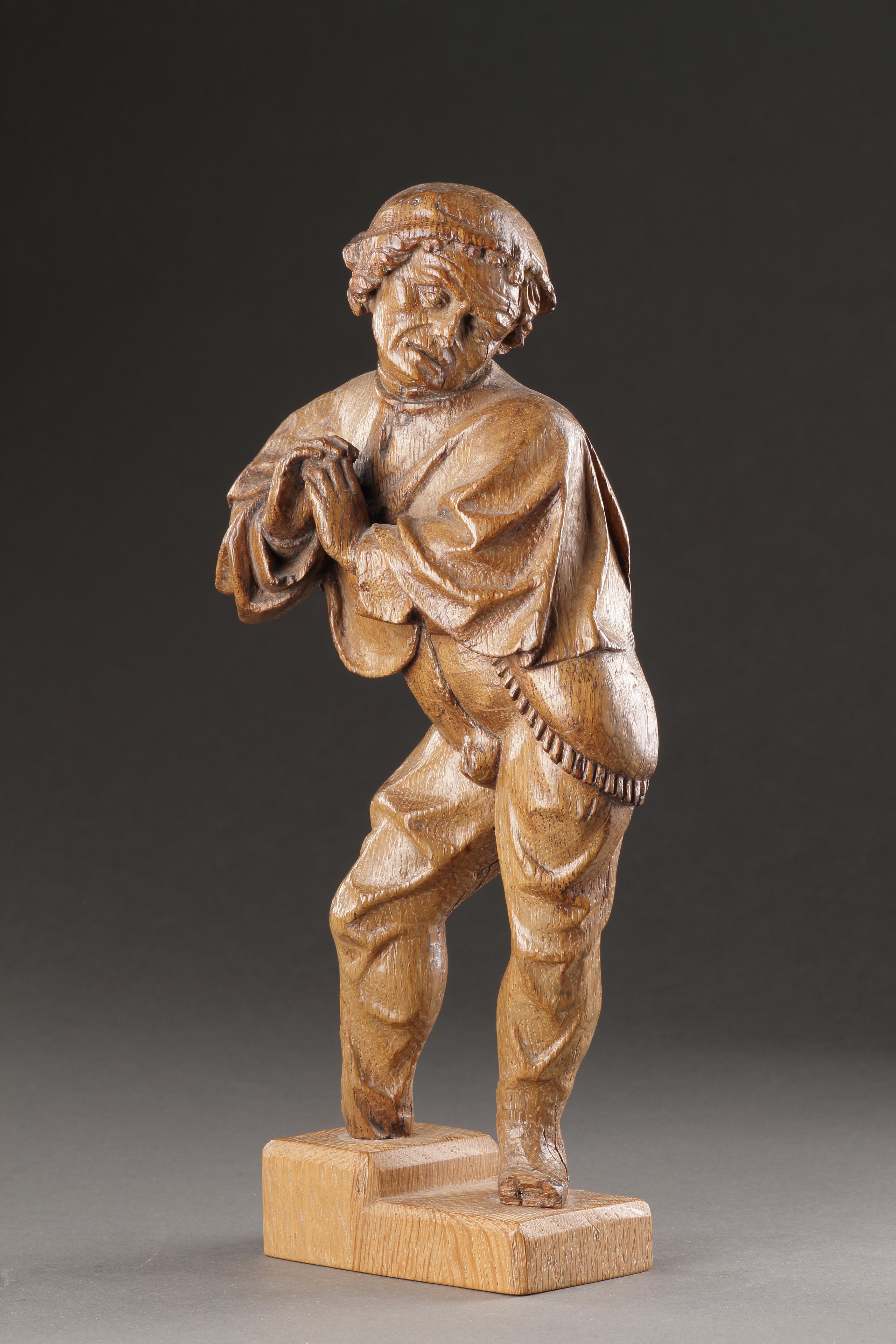 Dutch A Fine Flemish Carved Figure of a Man For Sale