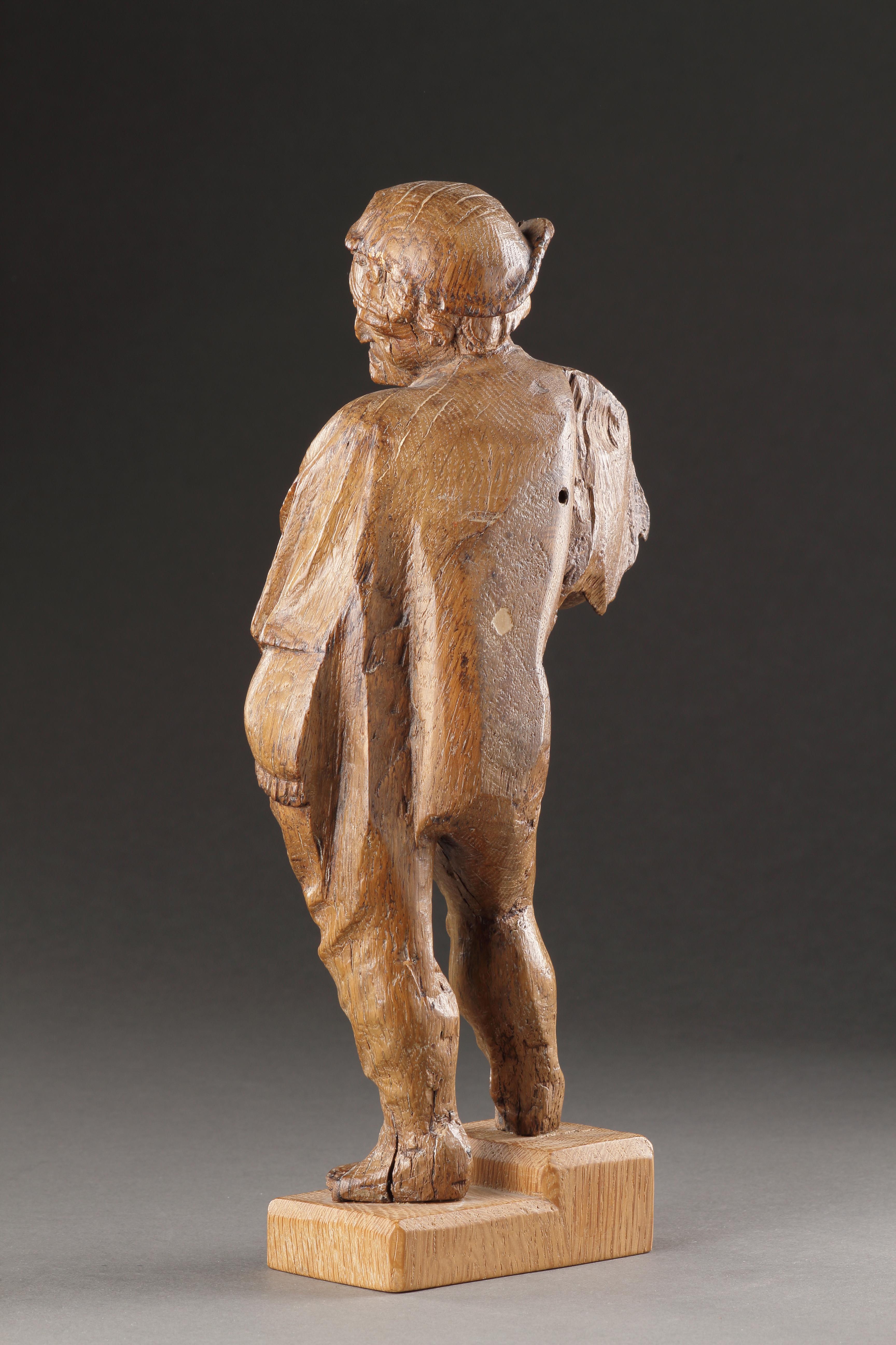 18th Century and Earlier A Fine Flemish Carved Figure of a Man For Sale