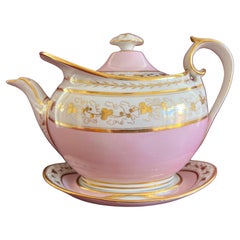 Teekanne und Ständer aus Worcester-Porzellan von Flight Barr, um 1815
