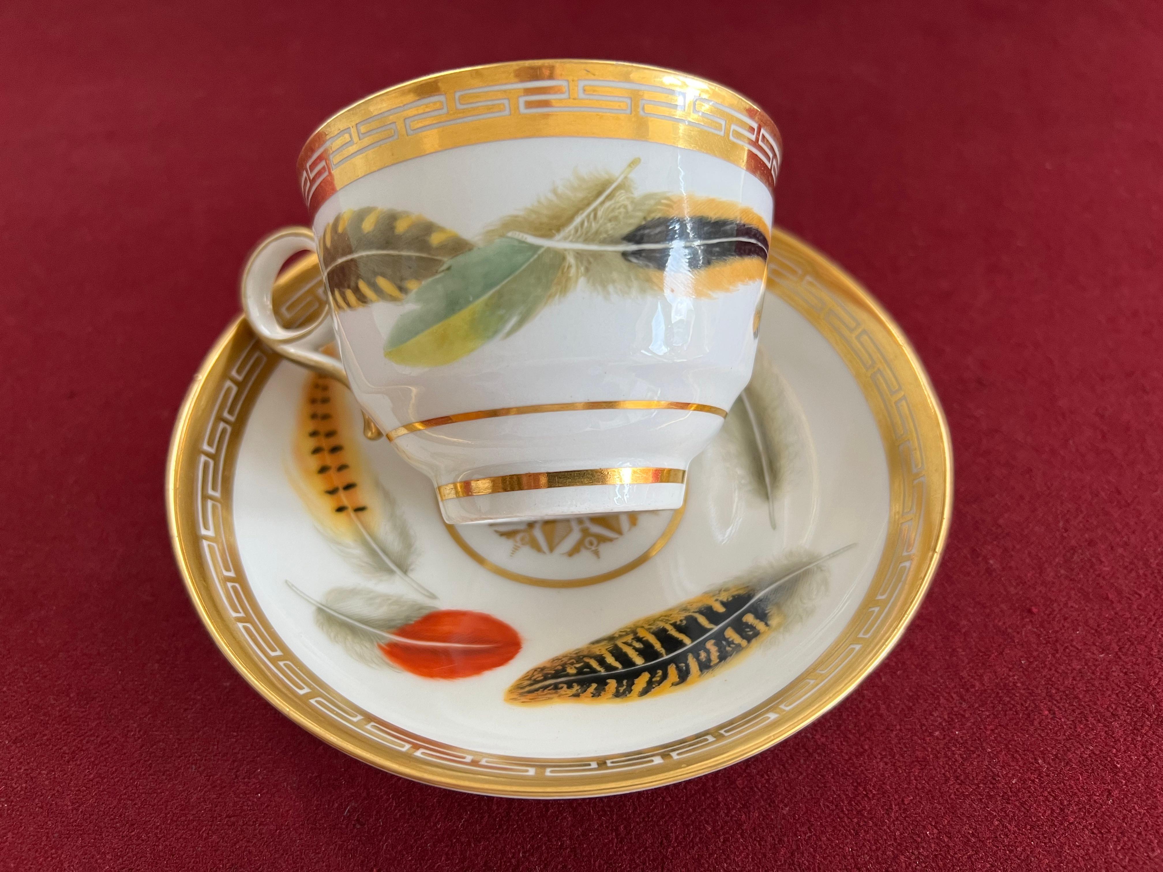 Fine Flight & Barr Worcester Porcelain Teacup & Saucer, circa 1800 For Sale 4