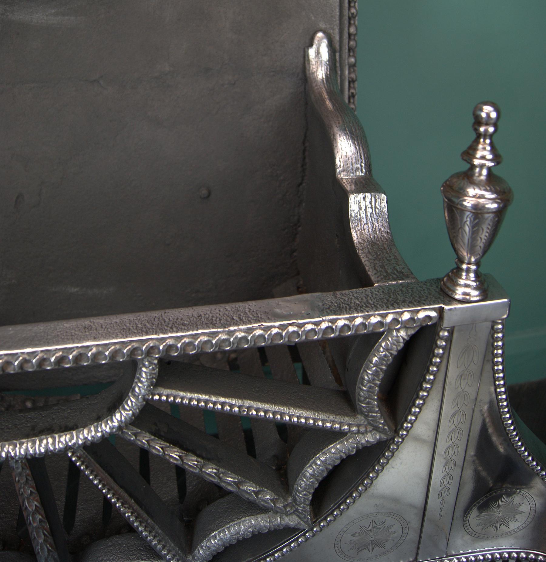 Adam Style Fine Free-Standing Fire Grate in the Manner of Robert Adam For Sale