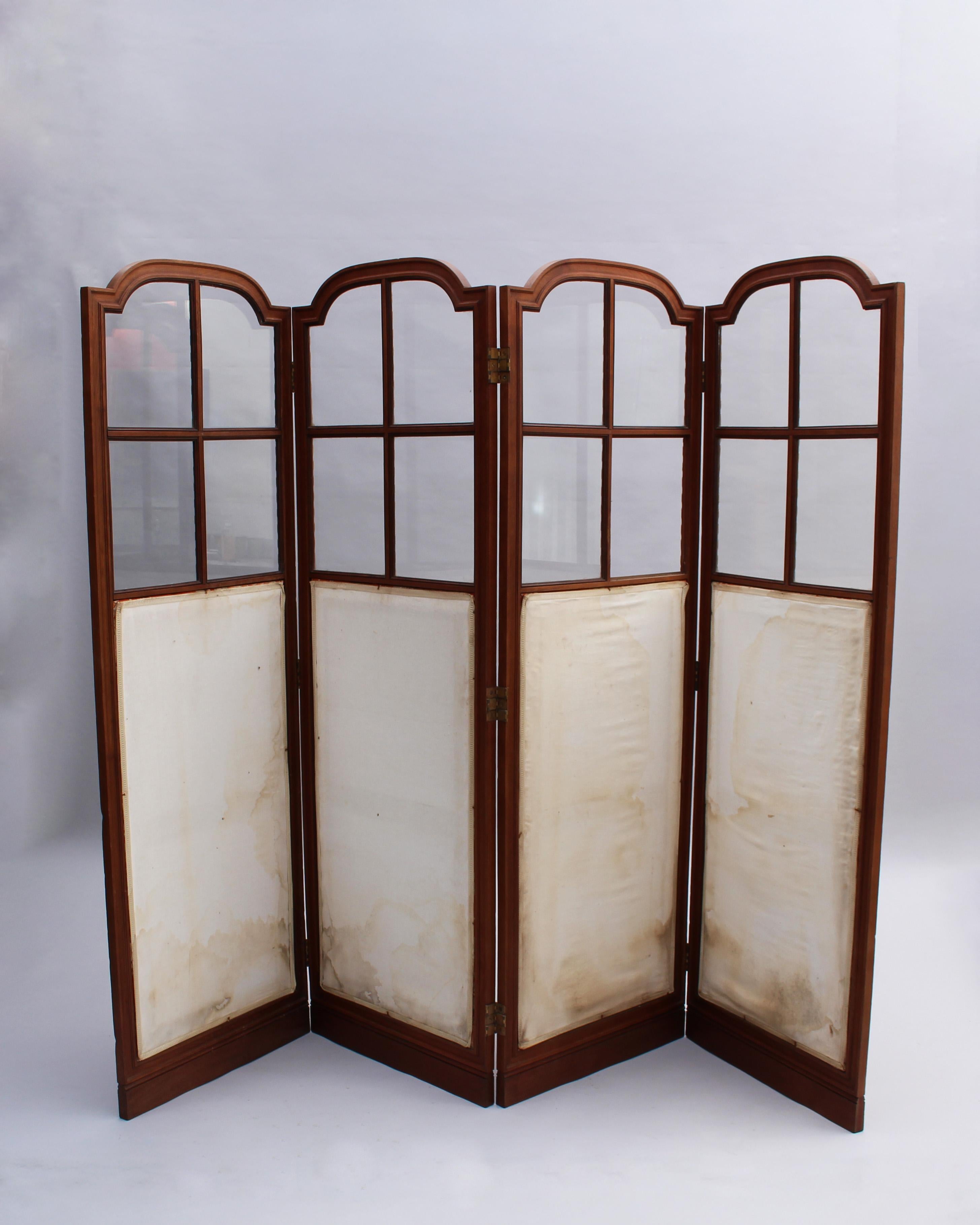 Séparateur de pièce français des années 1920, à 4 panneaux, en paravent. en vente 3