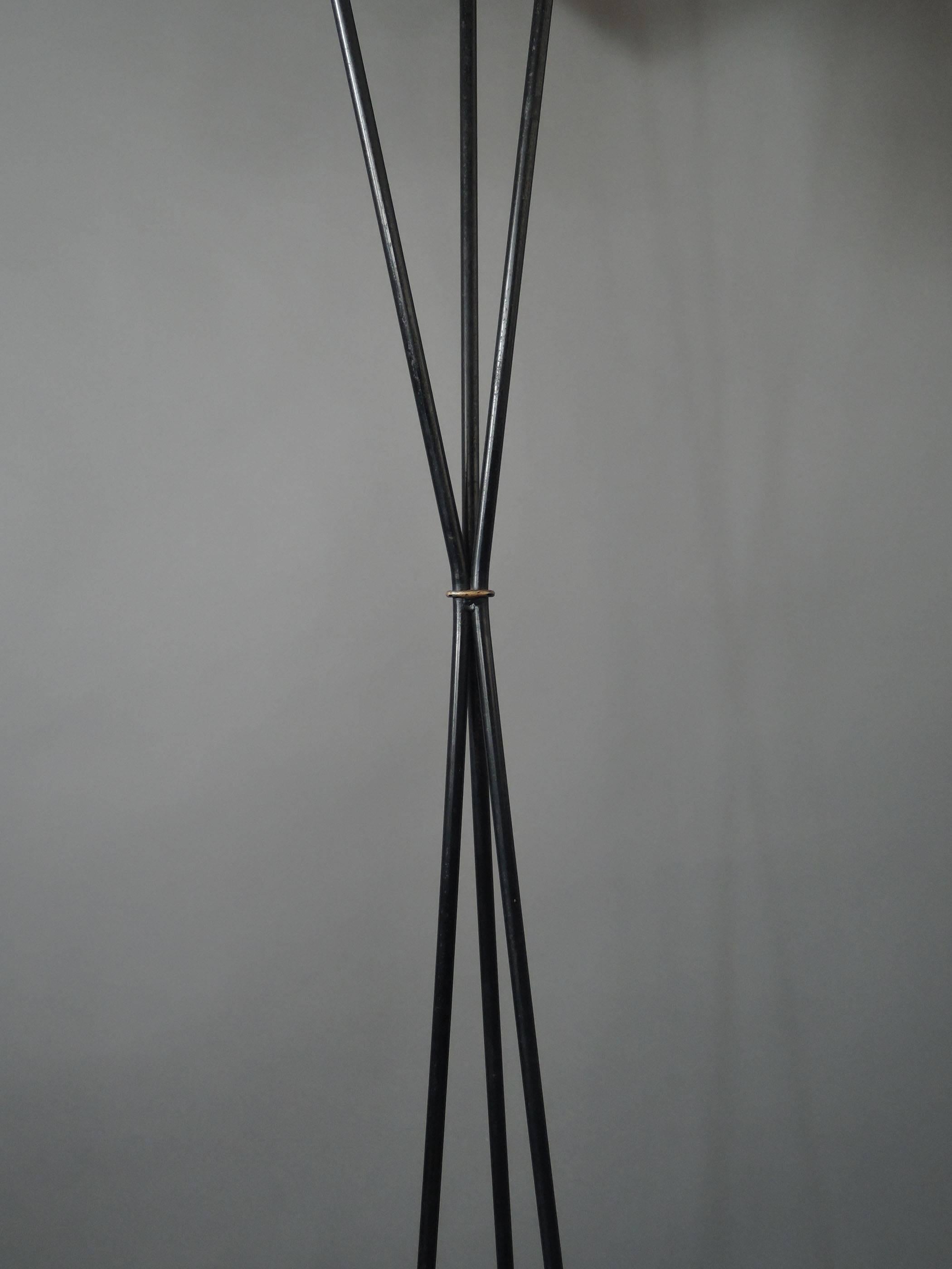 Fine French 1950s Three-Stem Floor Lamp by Maison Lunel 1