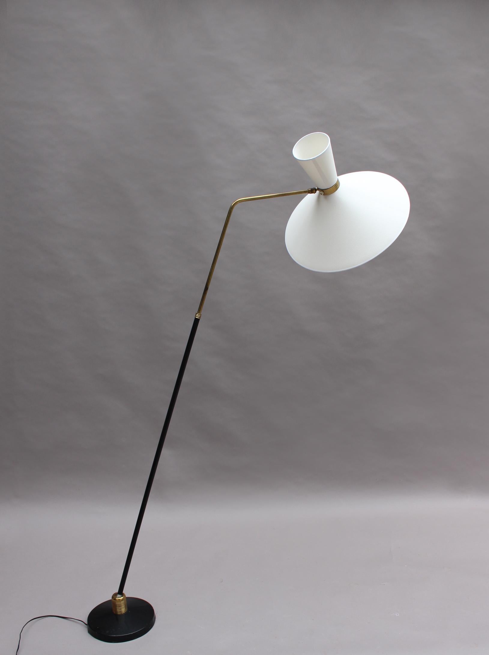 Fine French 1950s Adjustable Floor Lamp by Lunel In Good Condition In Long Island City, NY