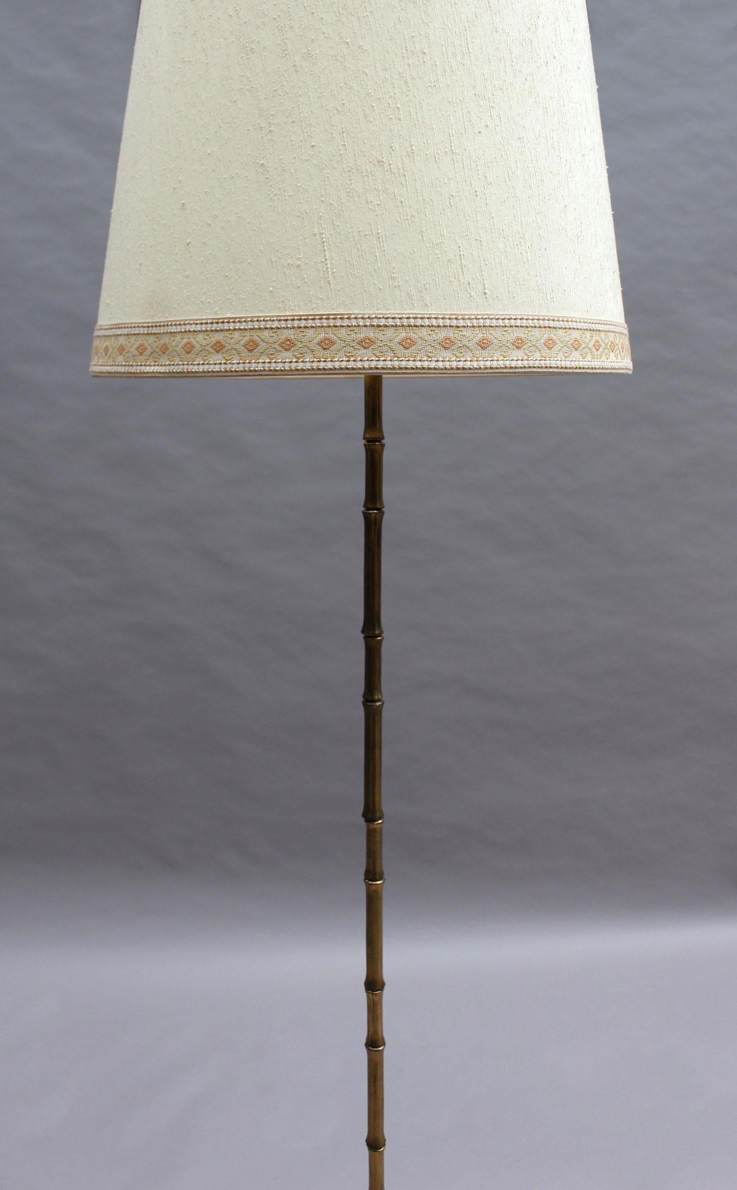 Fine French 1950's Bronze Floor Lamp by Maison Baguès For Sale 11