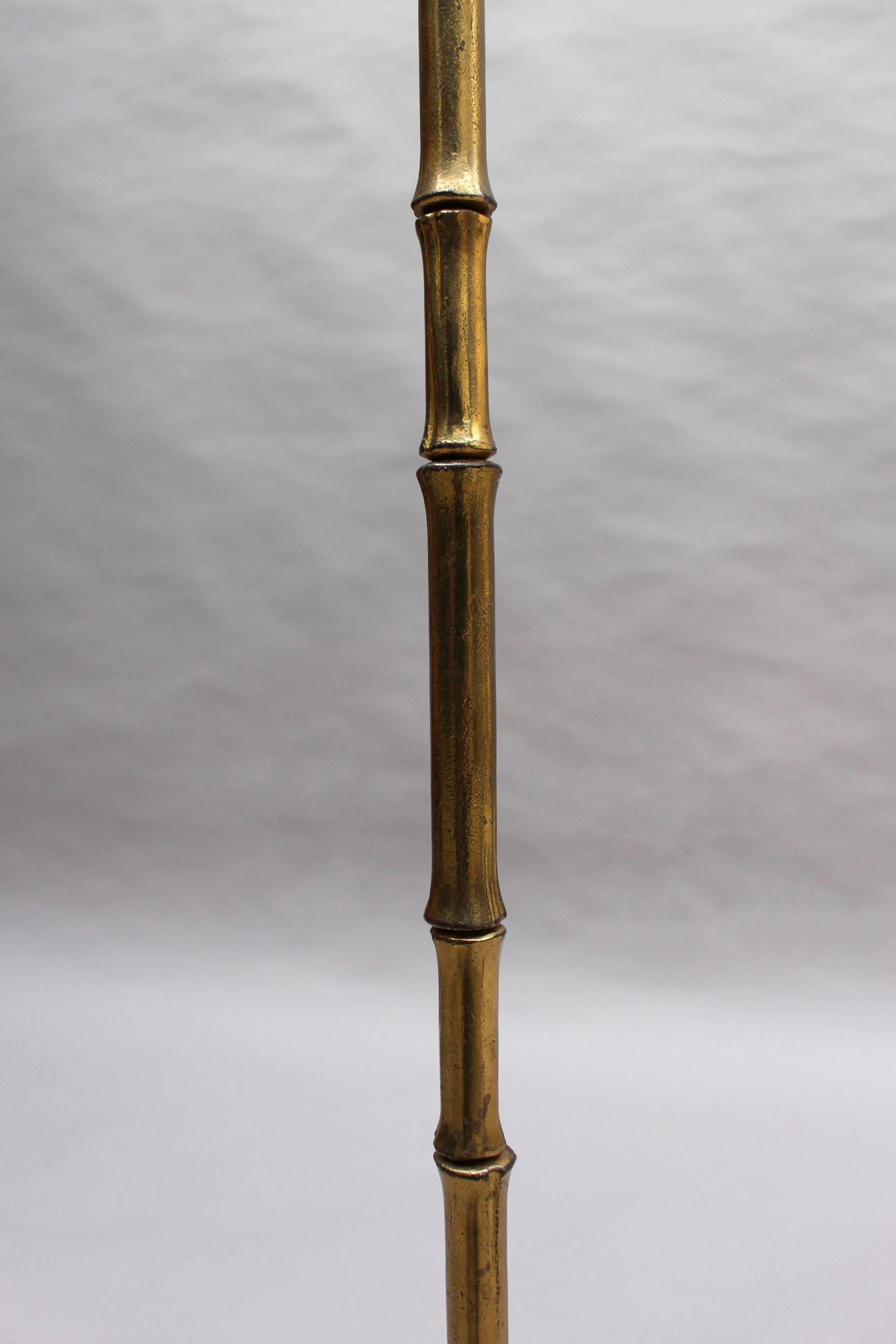 Fine French 1950's Bronze Floor Lamp by Maison Baguès For Sale 3