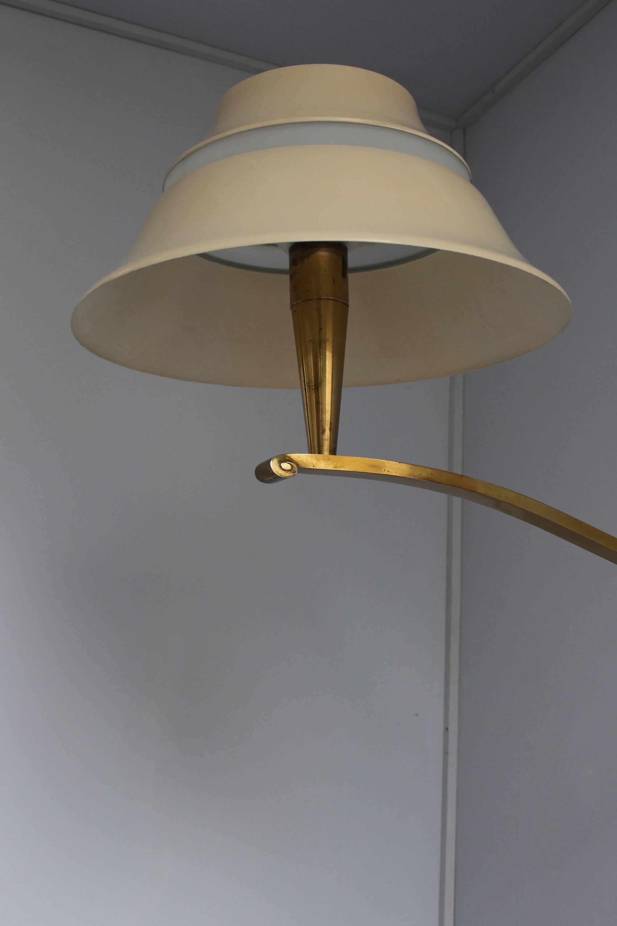 Mid-20th Century Fine French 1950s Pivoting Sconce by Jean Perzel For Sale