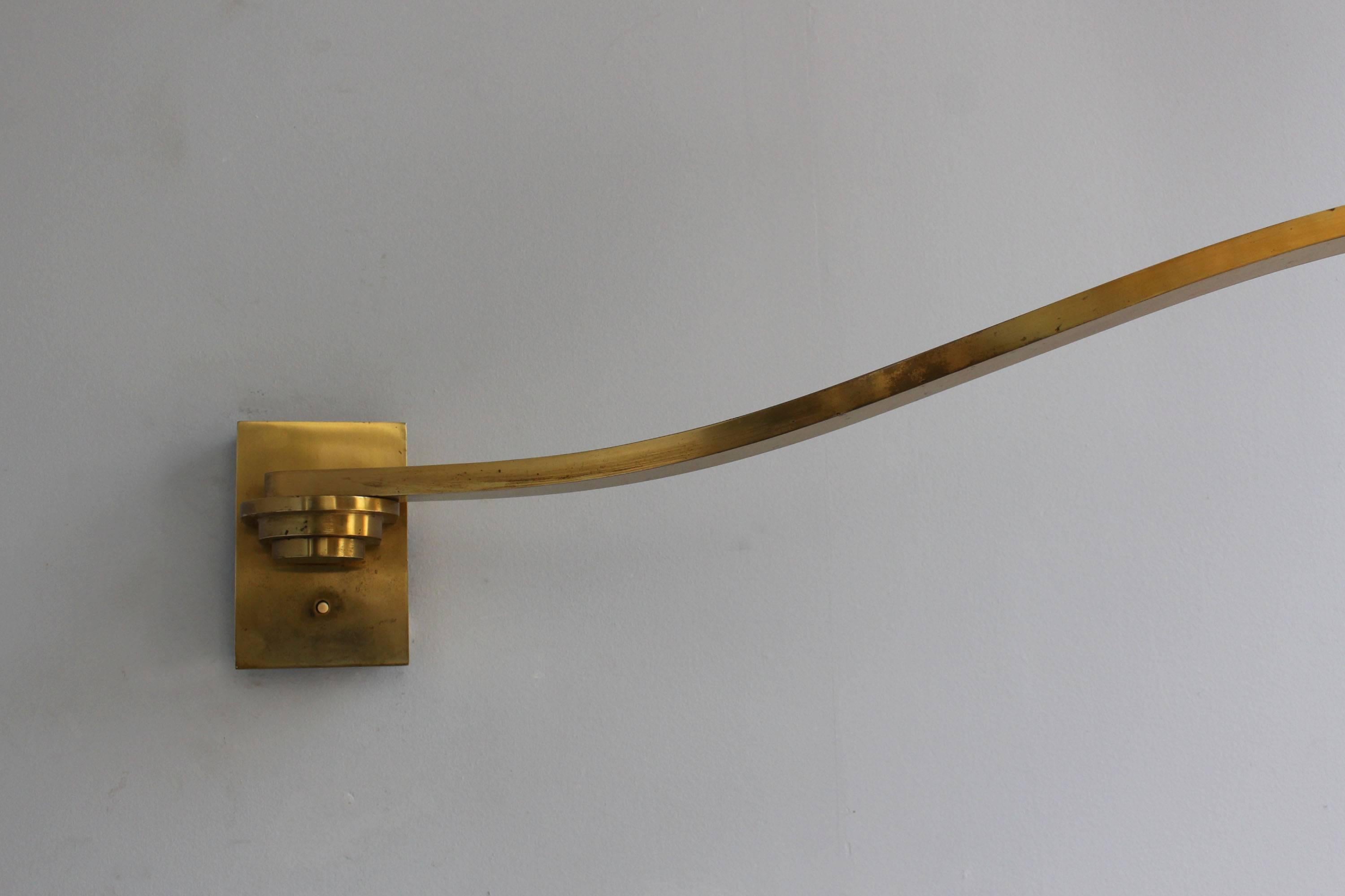 Fine French 1950s Pivoting Sconce by Jean Perzel For Sale 2