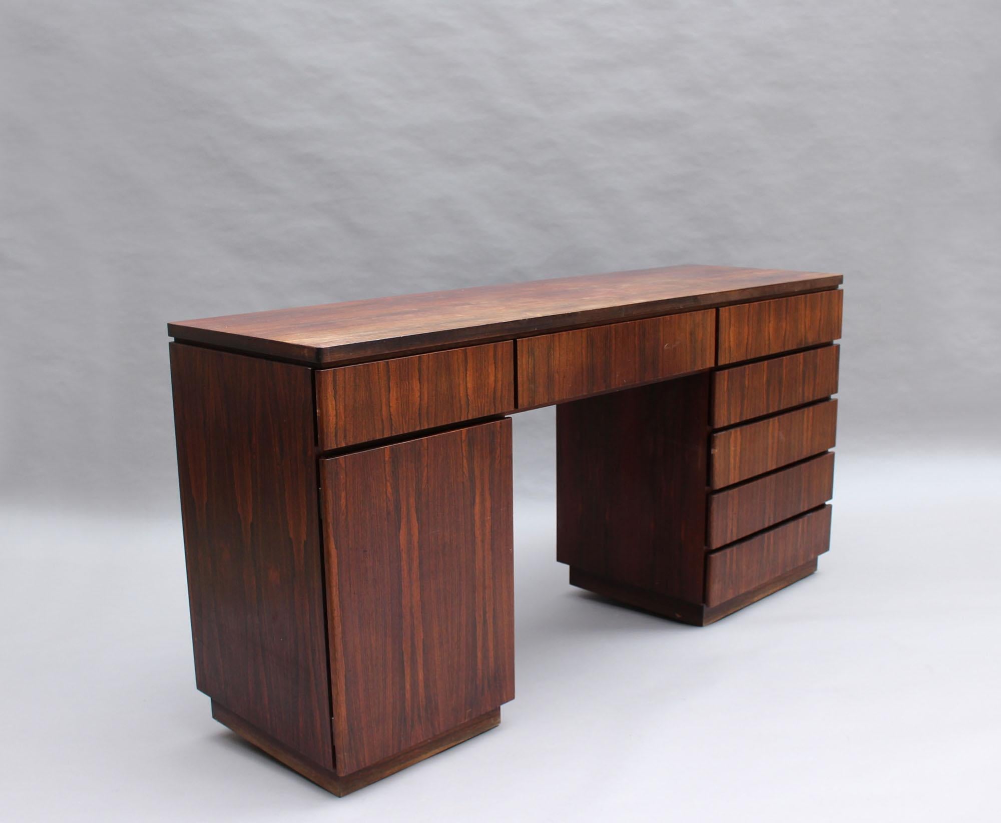 Fine French 1970s Desk-Console-Commode In Good Condition For Sale In Long Island City, NY