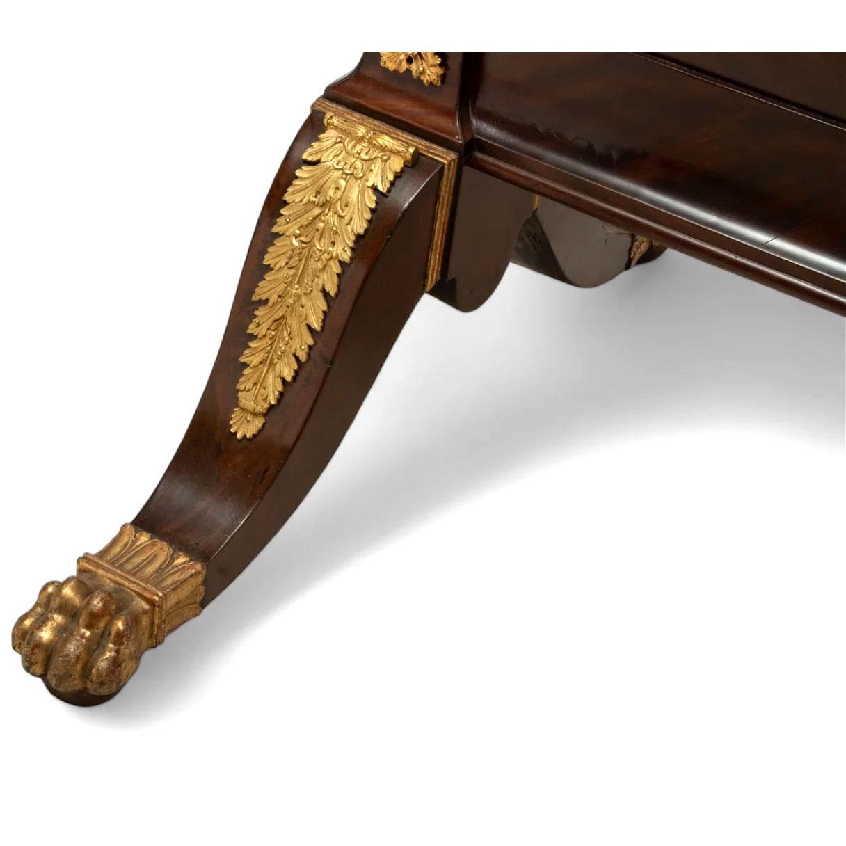 A Fine French 19th Century Empire Style Mahogany and Ormolu Mounted Crib Cradle For Sale 2