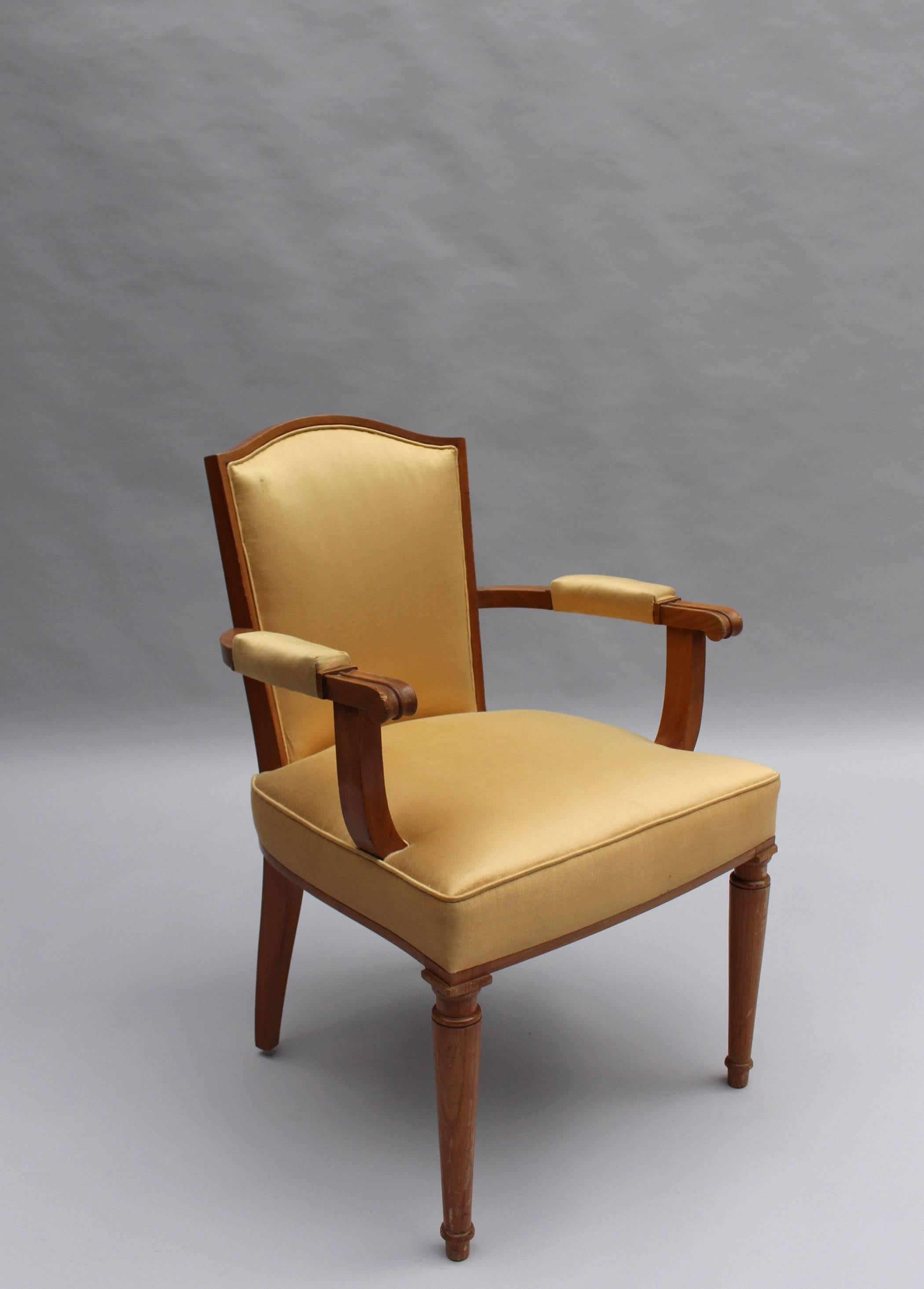 Fine French Art Deco Armchair by Leleu In Good Condition For Sale In Long Island City, NY