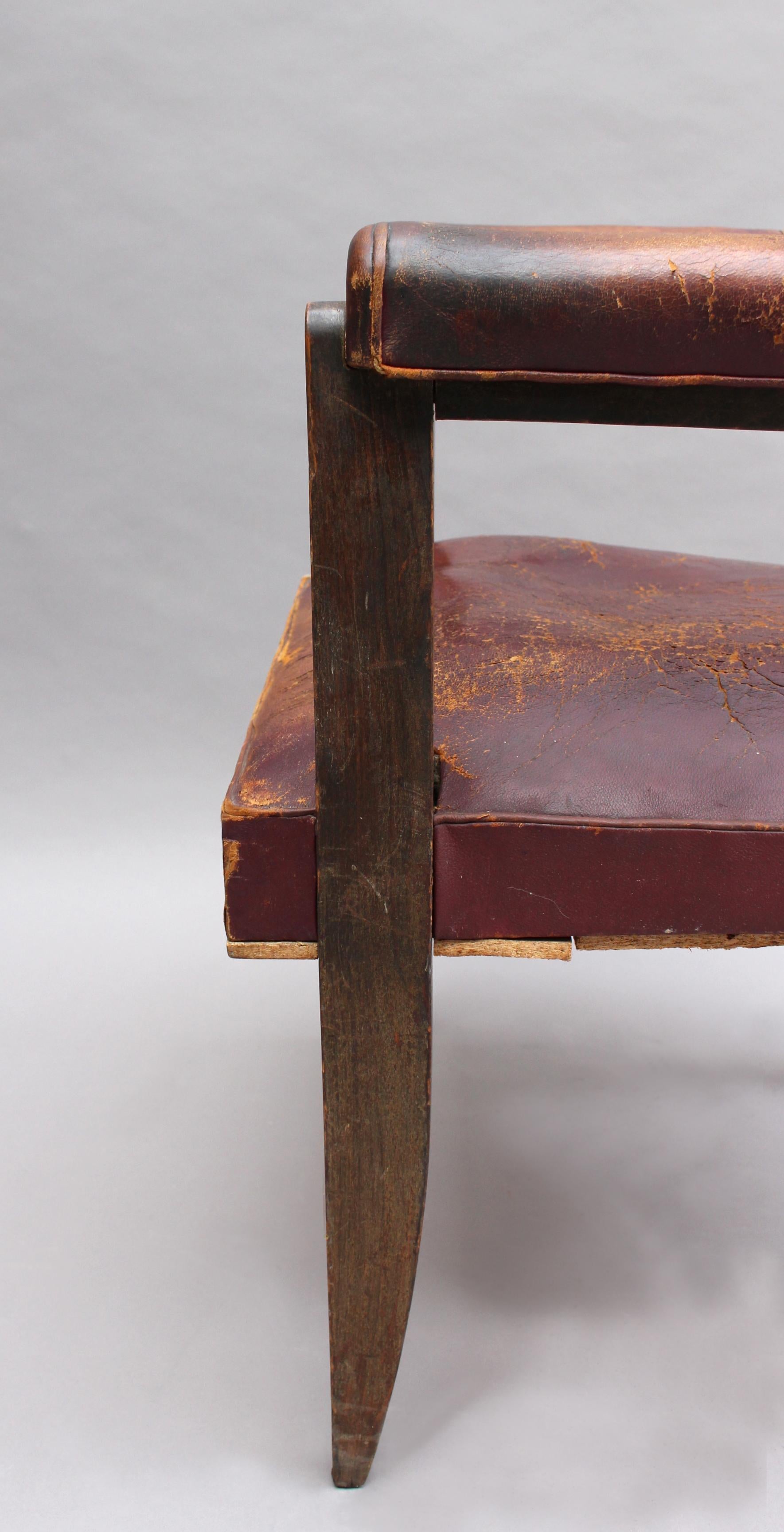 A Fine French Art Deco Beech Desk Chair 5