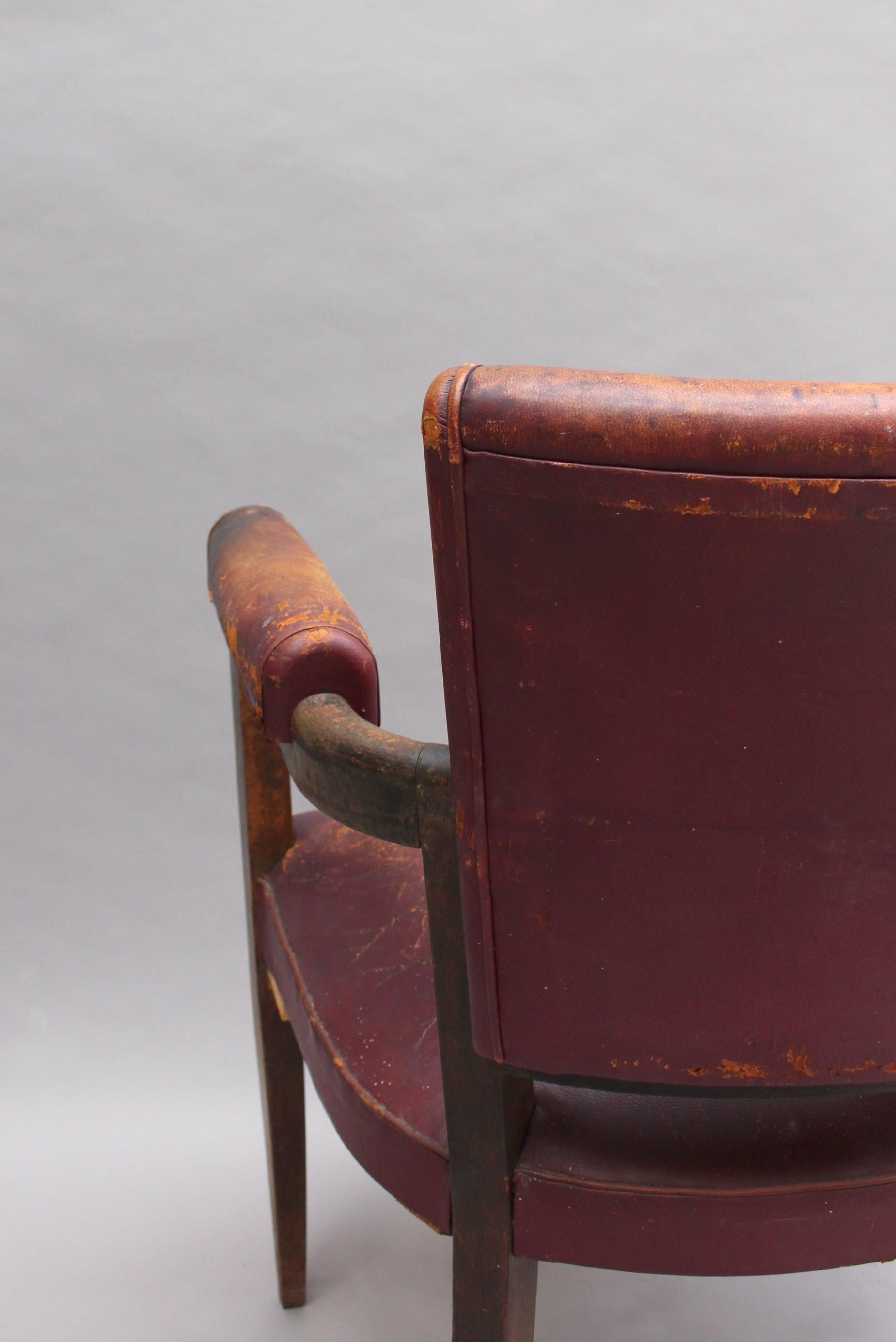 A Fine French Art Deco Beech Desk Chair 1