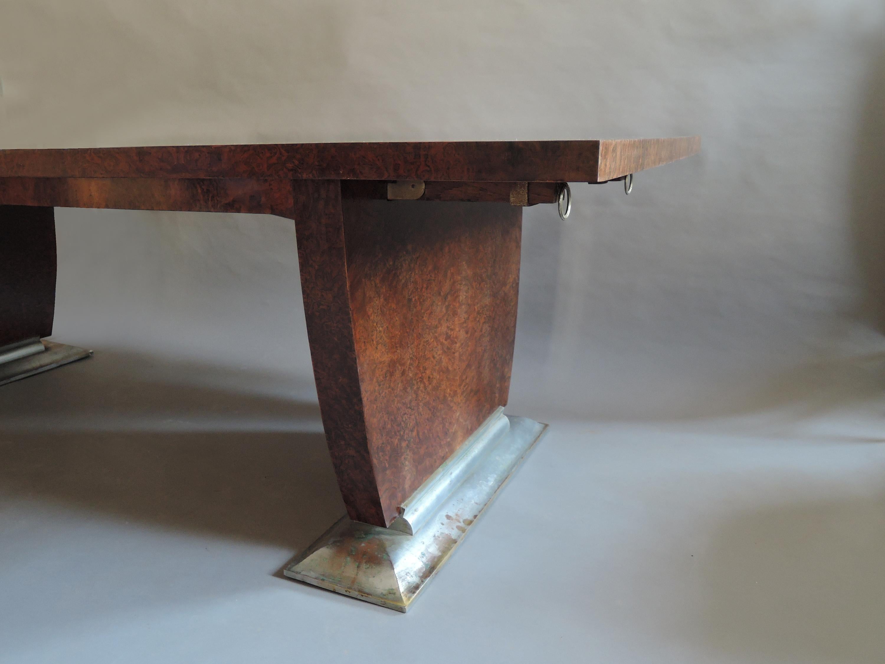A Fine French Art Deco Dining Table by Jules Leleu 6
