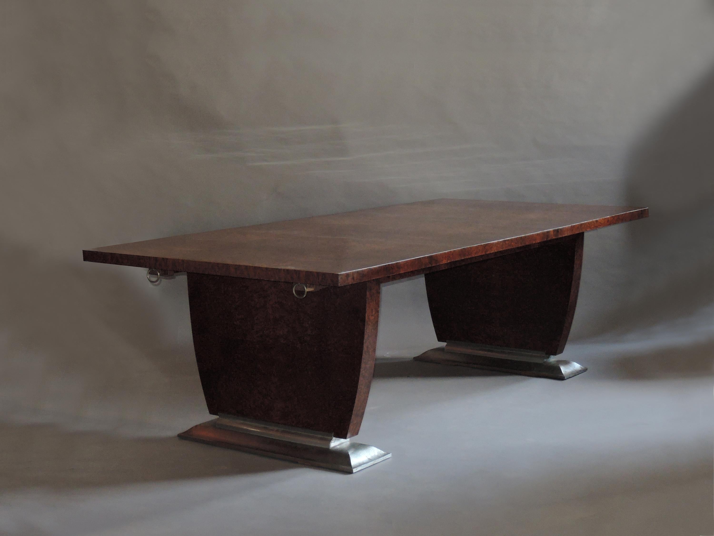 A Fine French Art Deco Dining Table by Jules Leleu 1