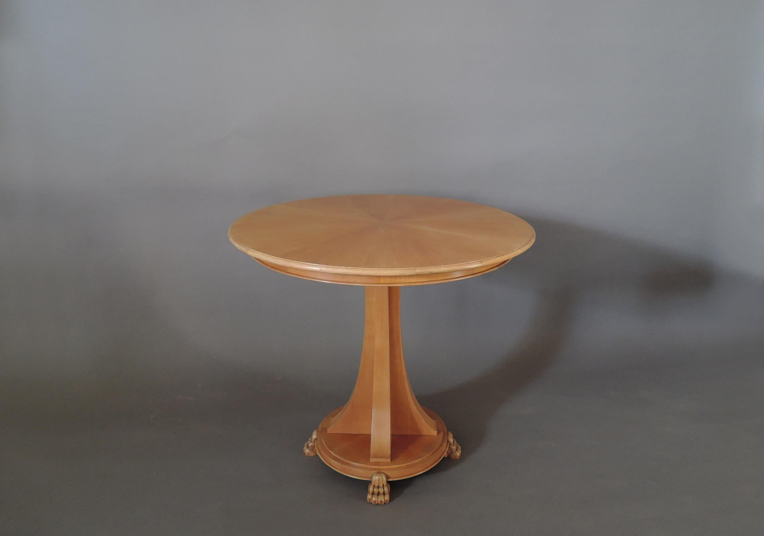 Fine French Art Deco Elm Guéridon by Chaleyssin In Good Condition In Long Island City, NY