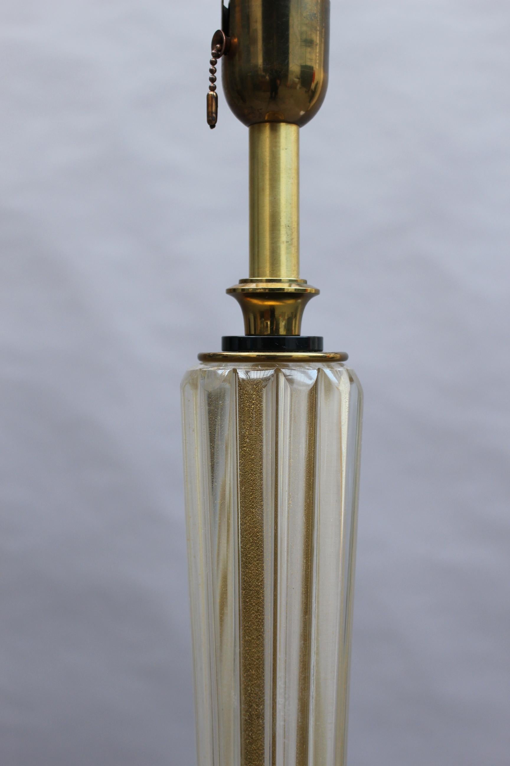 Fine French Art Deco Glass and Bronze Floor Lamp For Sale 1