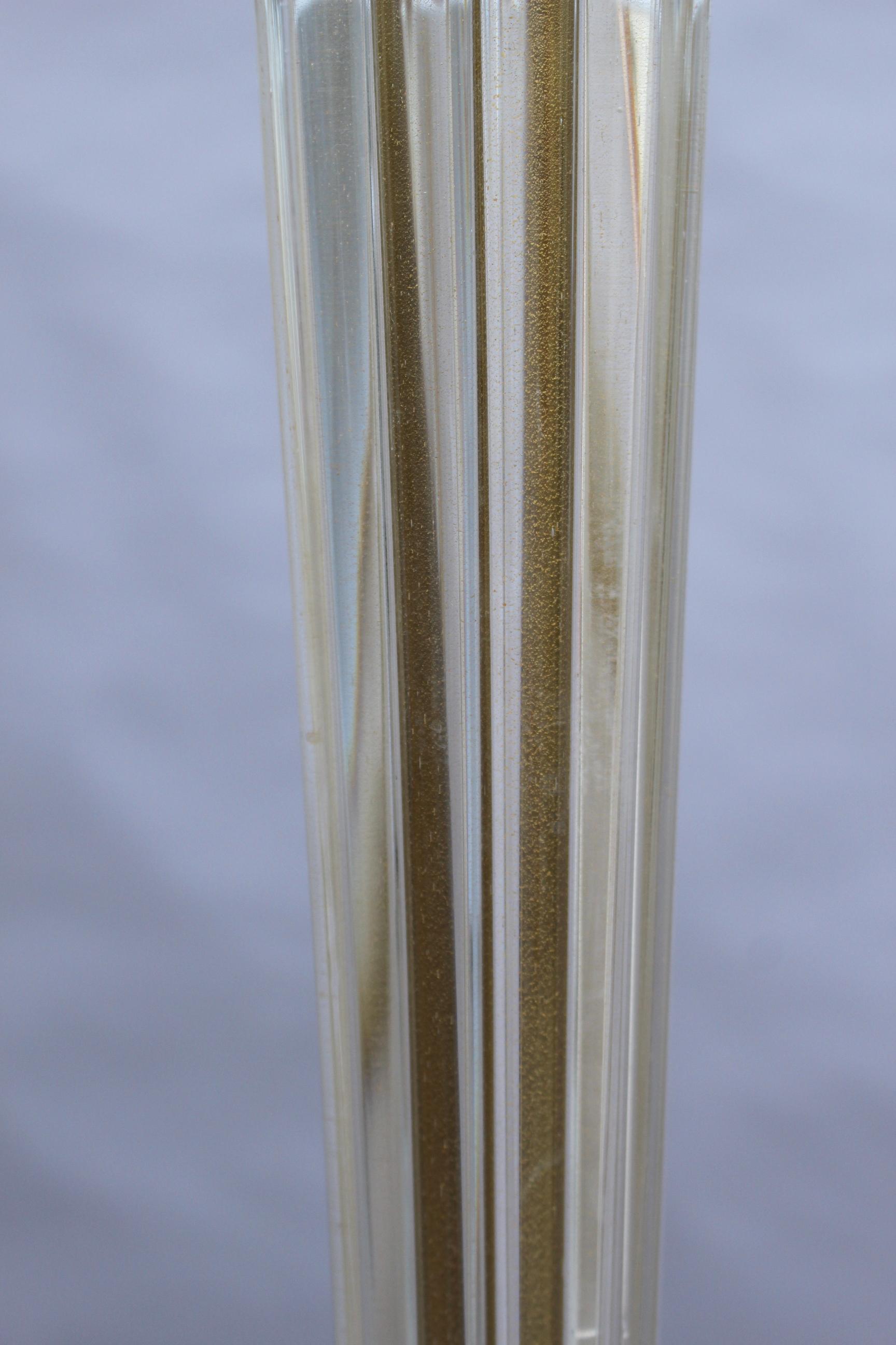 Fine French Art Deco Glass and Bronze Floor Lamp For Sale 2