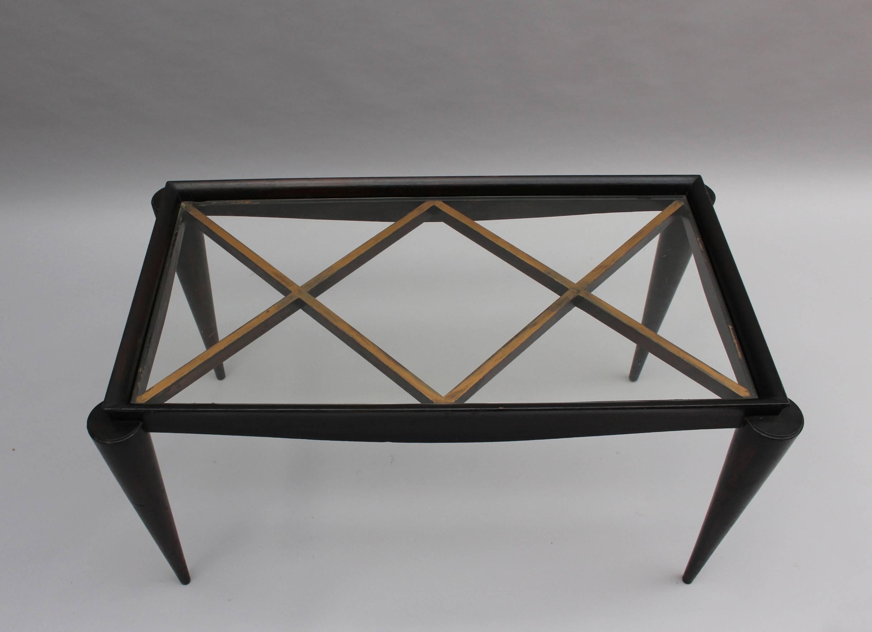 Fine French Art Deco Lacquered Coffee Table by Maxime Old 7