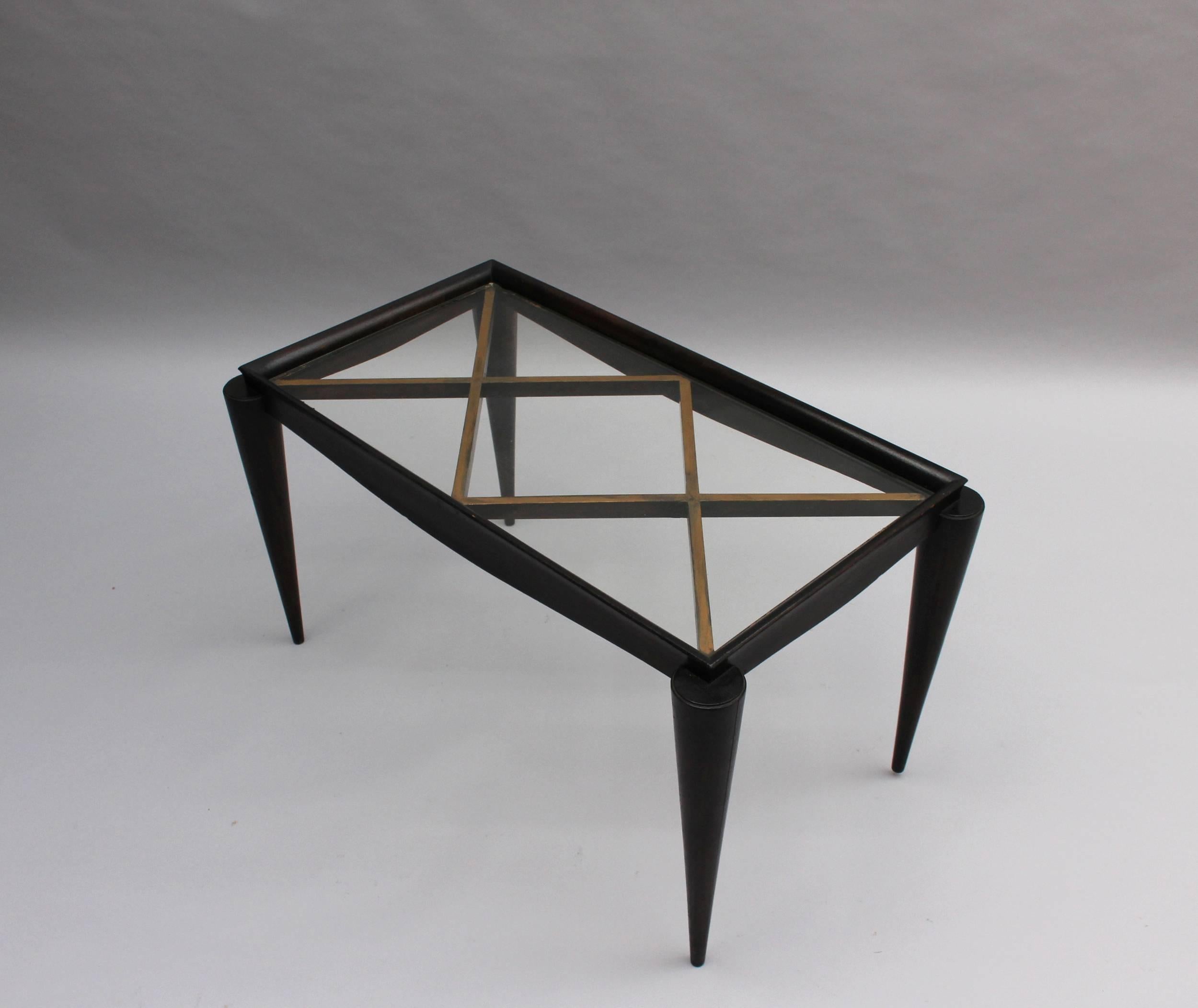 Mid-20th Century Fine French Art Deco Lacquered Coffee Table by Maxime Old For Sale