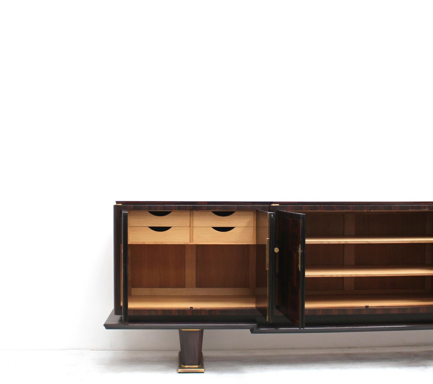 Fine French Art Deco Macassar Ebony Sideboard by Dominique 6