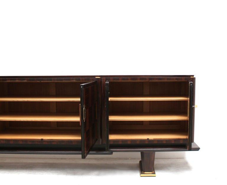 Fine French Art Deco Macassar Ebony Sideboard by Dominique For Sale 7