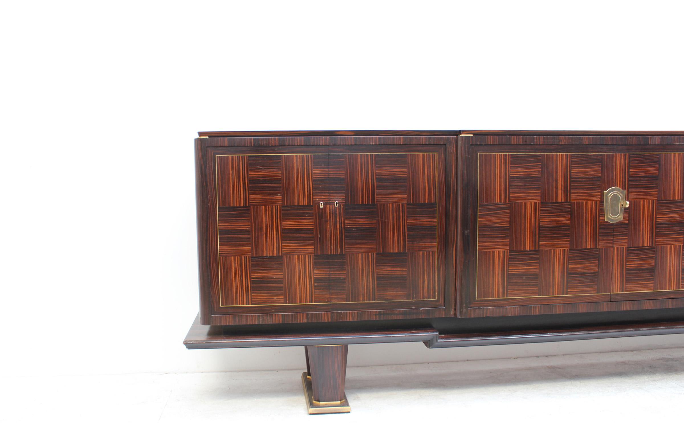 Fine French Art Deco Macassar Ebony Sideboard by Dominique 2