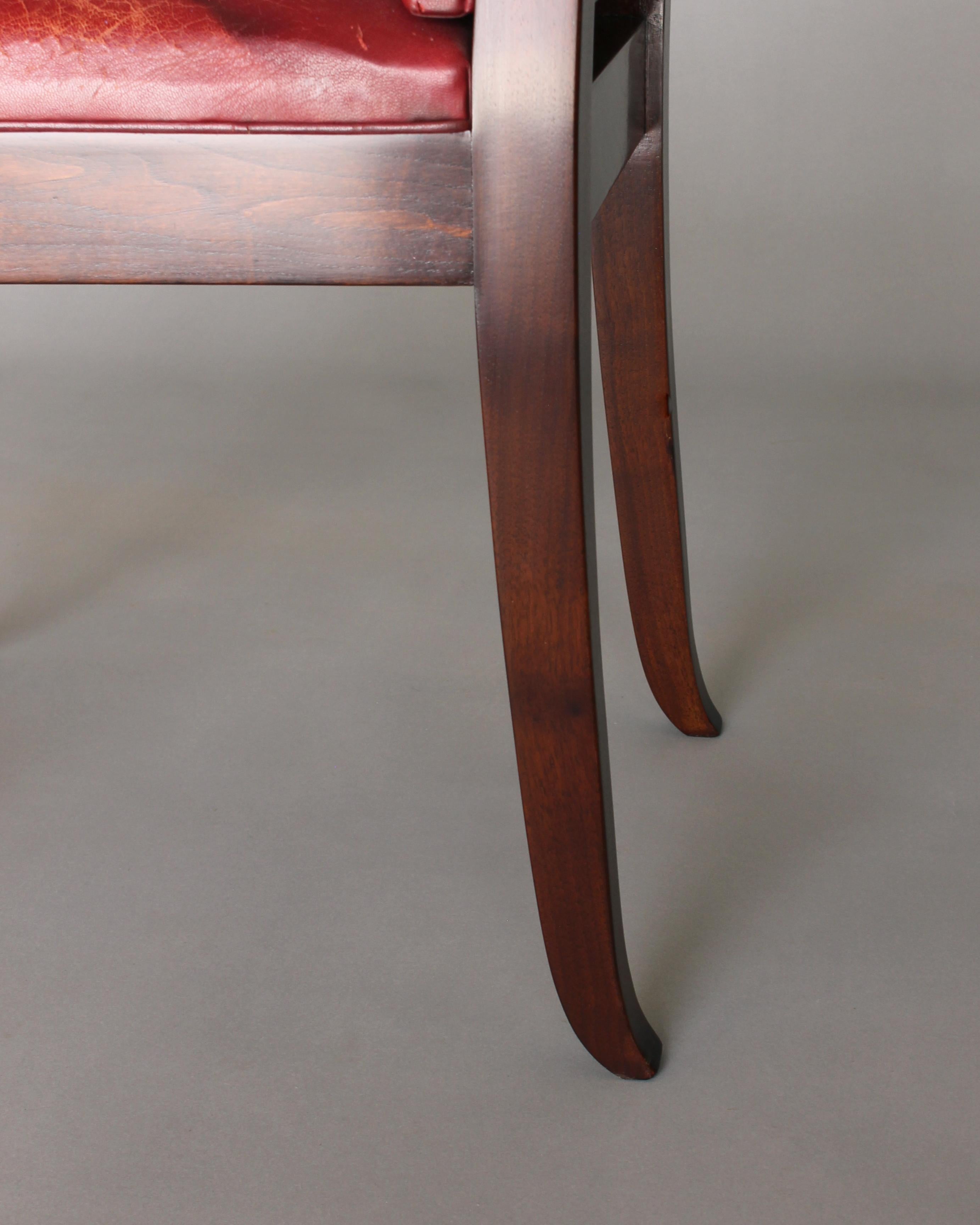 A Fine French Art Deco Mahogany Side Chairs 3
