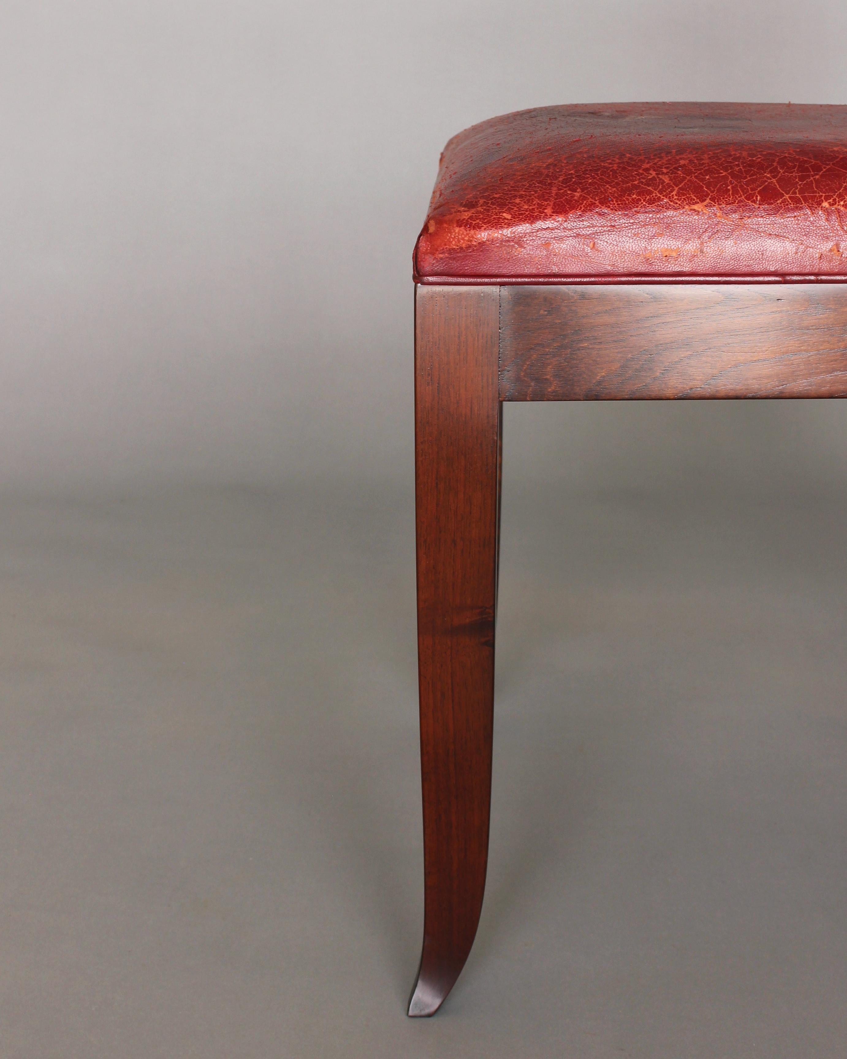A Fine French Art Deco Mahogany Side Chairs 4